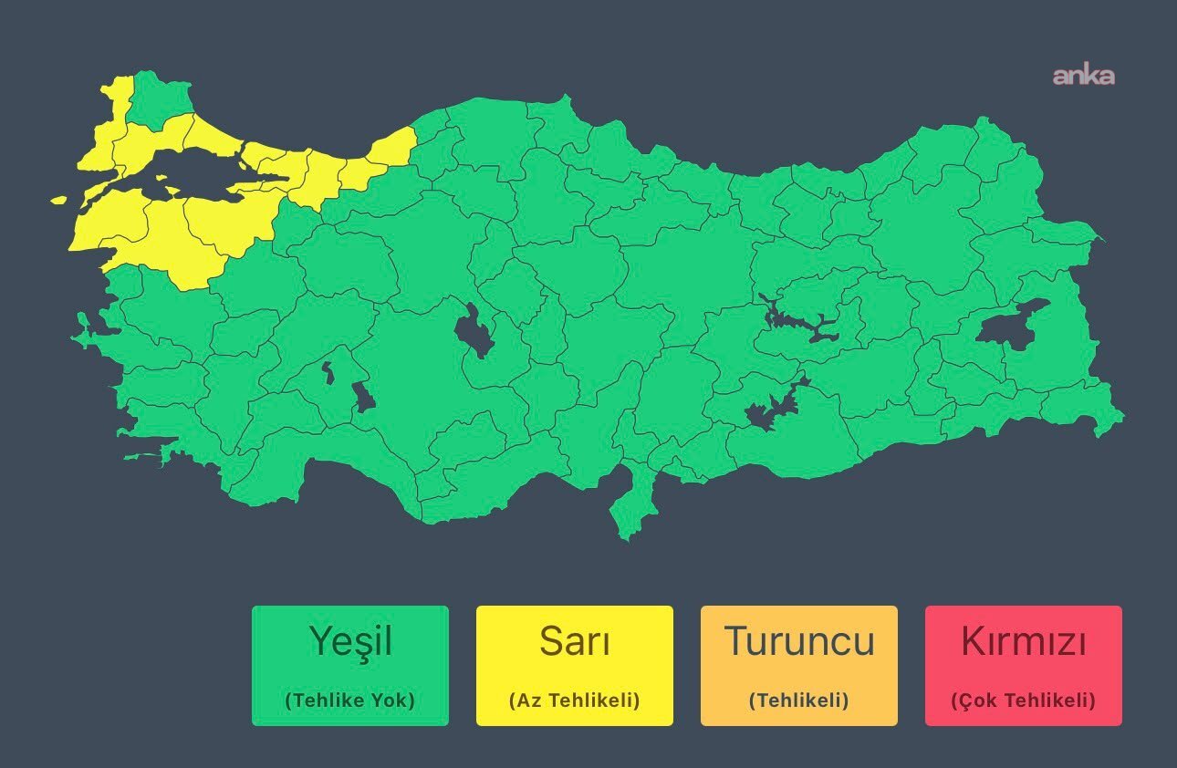 Marmara ve Batı Karadeniz'de kuvvetli yağış bekleniyor