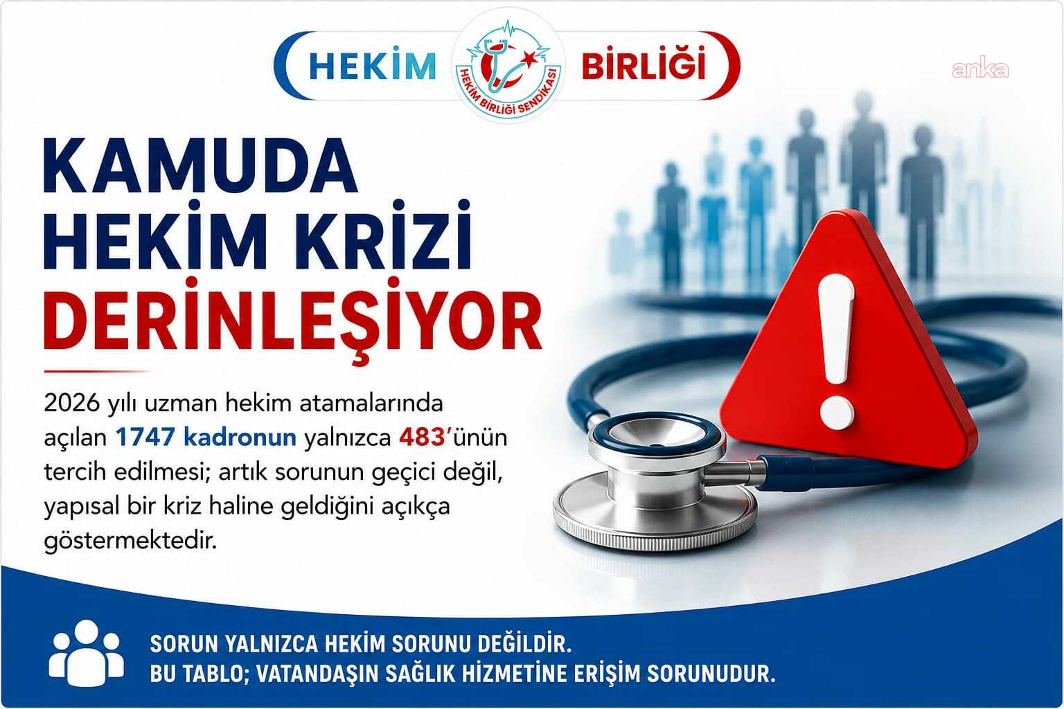 Hekim Birliği Sendikası: Sağlık sistemi, yalnızca bina yaparak değil, içinde çalışacak hekimi koruyarak ayakta kalır