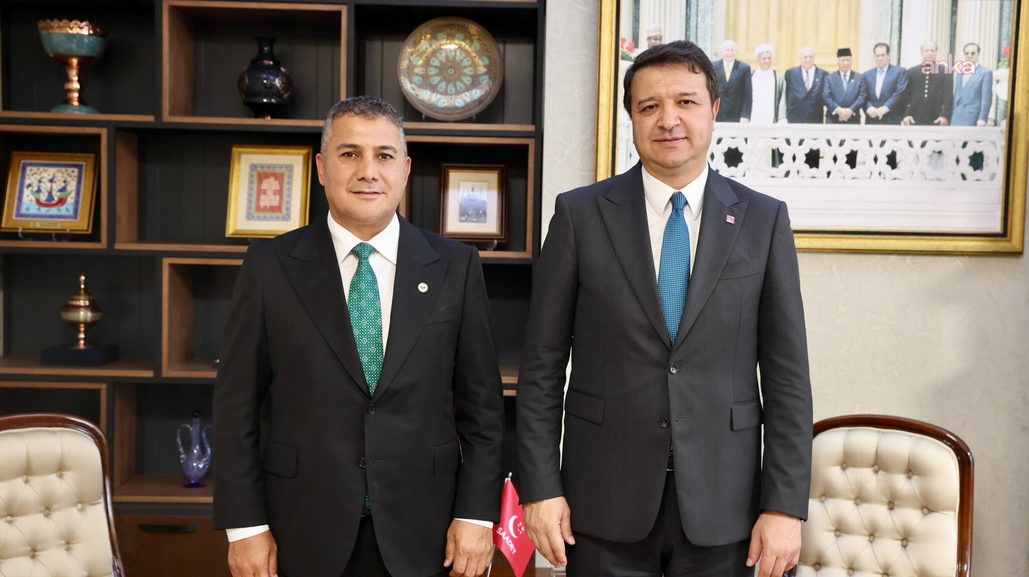 Saadet Lideri Arıkan, Yerli ve Milli Parti Genel Başkanı Mutlu ile bir araya geldi