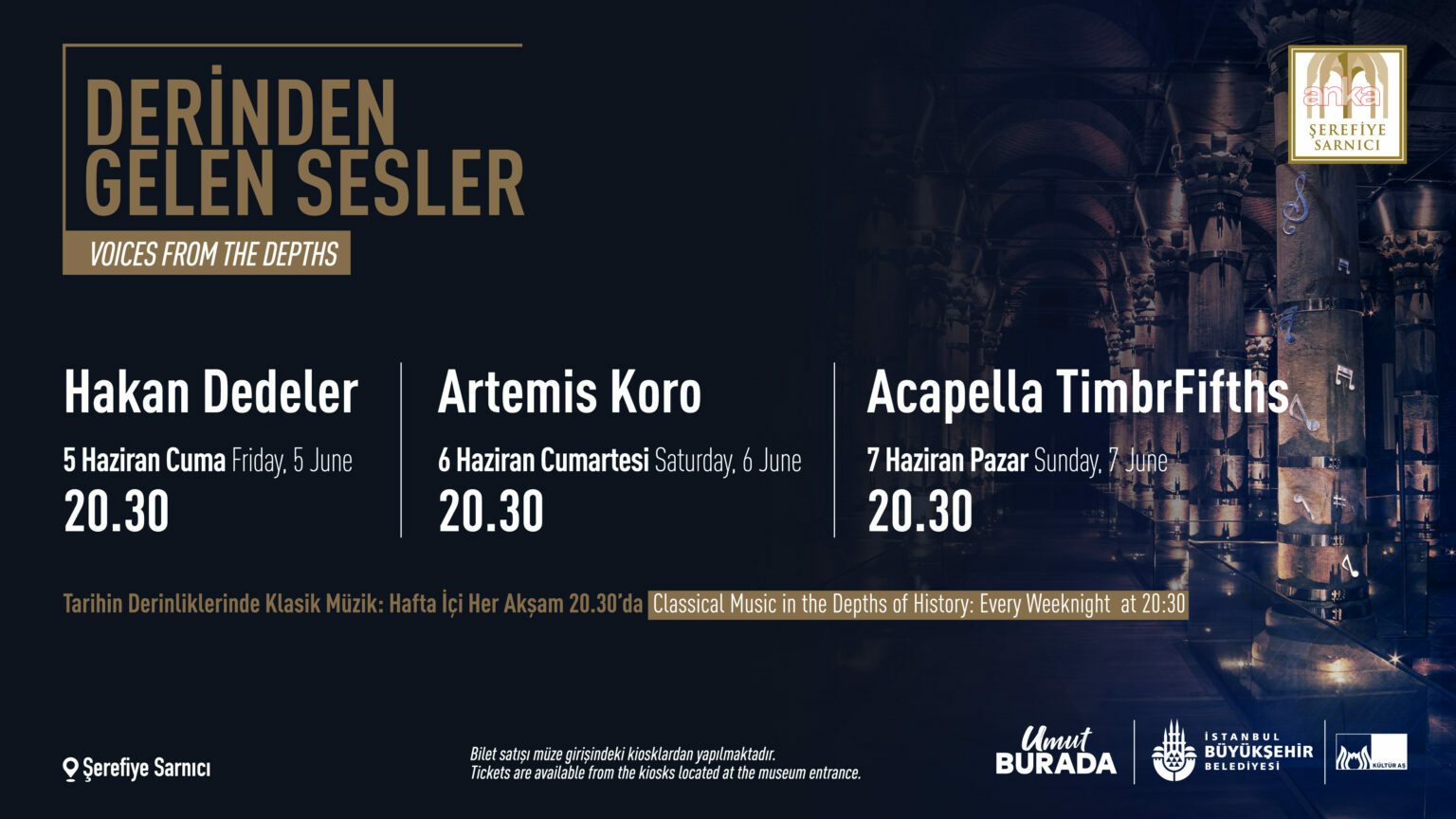 Şerefiye Sarnıcı'nda "Derinden Gelen Sesler" ile haziran ayına müzik dolu bir başlangıç