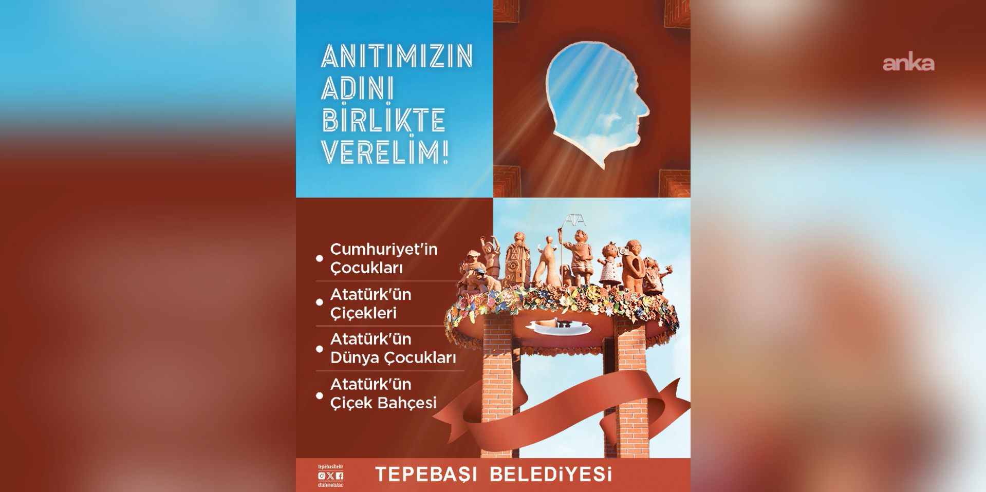"Atatürk ve Çocuklar" anıtının adını Eskişehirliler belirleyecek