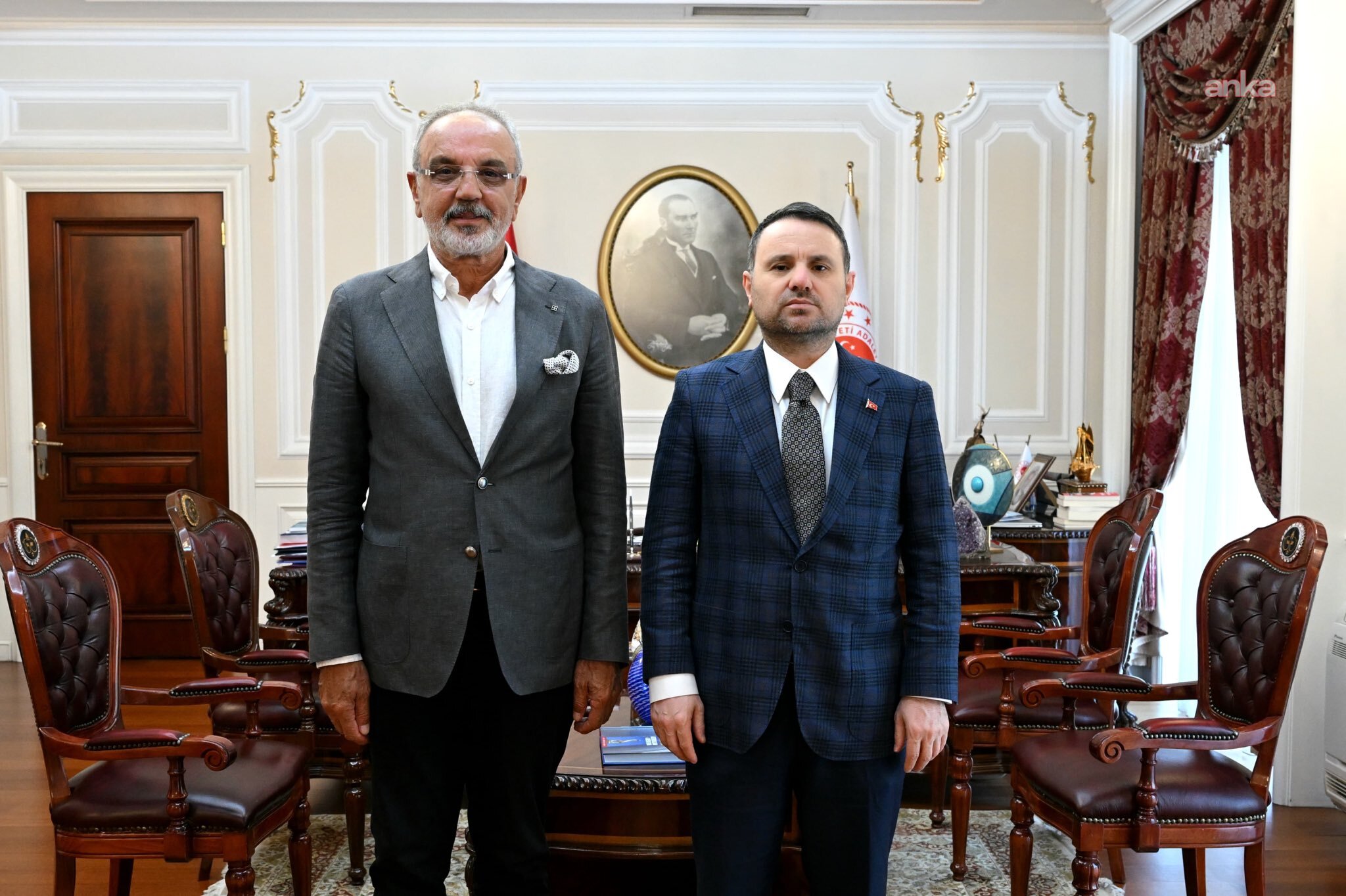 DEM Parti Ağrı Milletvekili Sırrı Sakık, Adalet Bakanı Akın Gürlek'i ziyaret etti