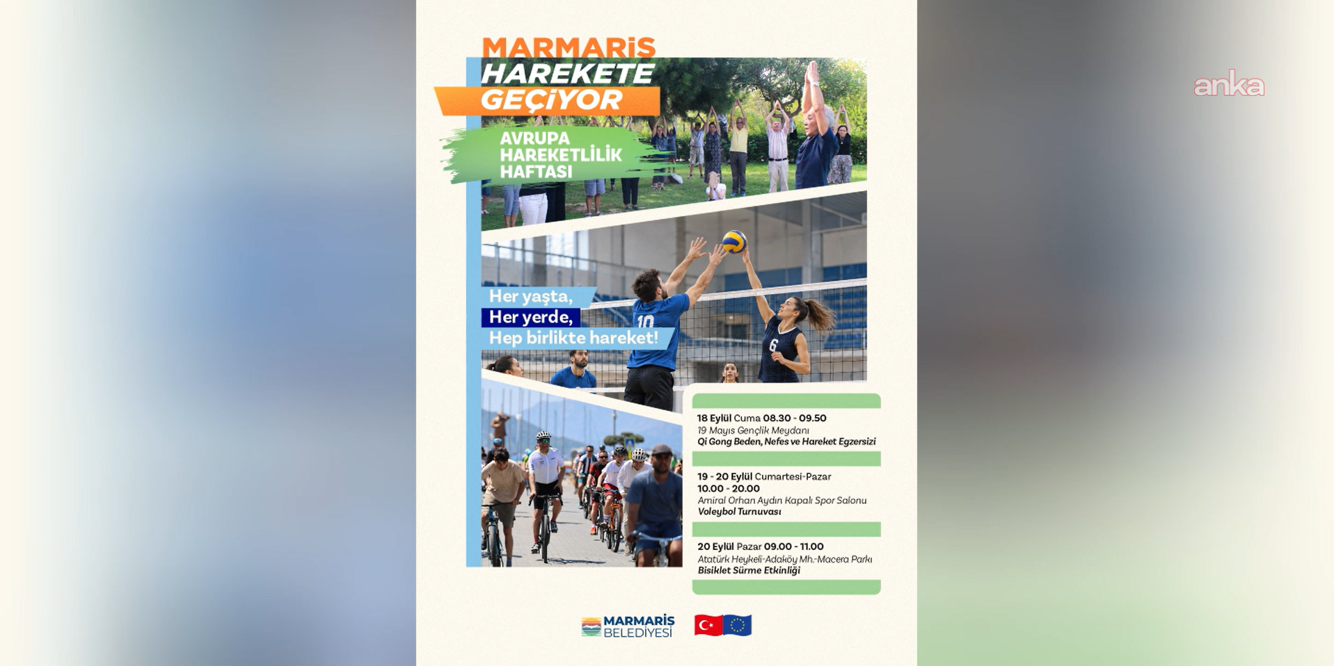 Marmaris'te Hareketlilik Haftası, üç gün sürecek etkinliklerle kutlanacak