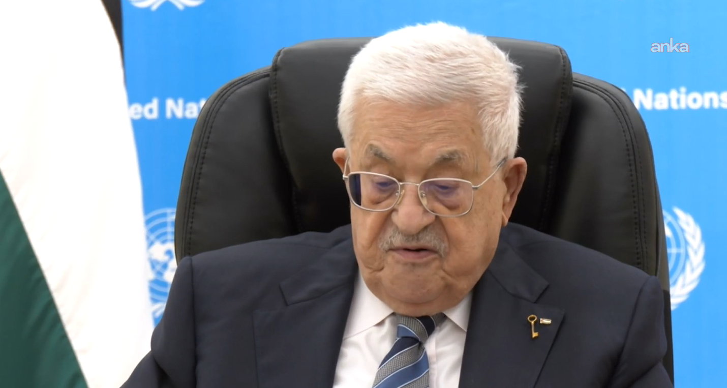 Mahmud Abbas, BM Genel Kurulu'na video mesajla hitap etti: "Filistin halkı yerinden edilmeyi kabul etmeyecek"