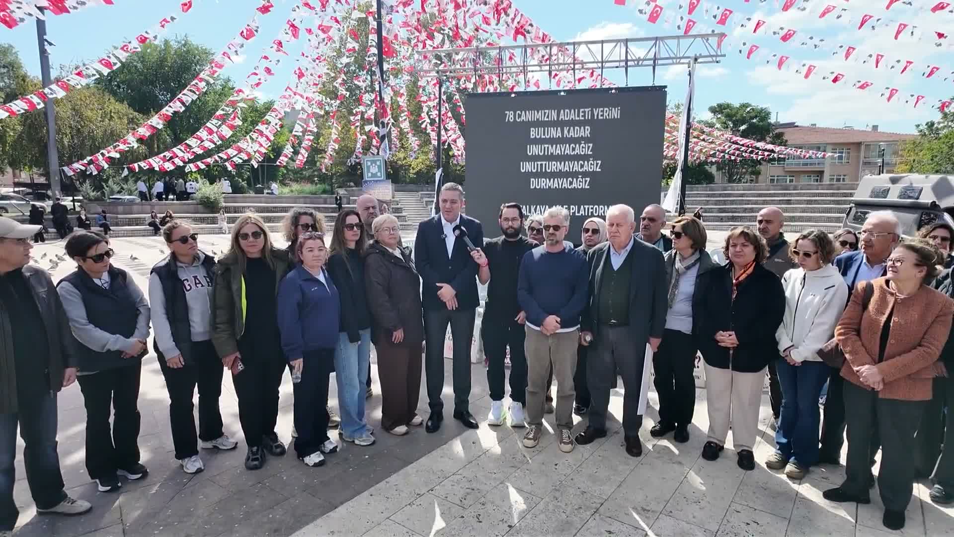 "78 Can İçin Adalet Nöbeti" 2'nci gününde... TBB Başkanı Sağkan: Tüm sorumluların eksiksiz olarak cezalandırılması gerekiyor