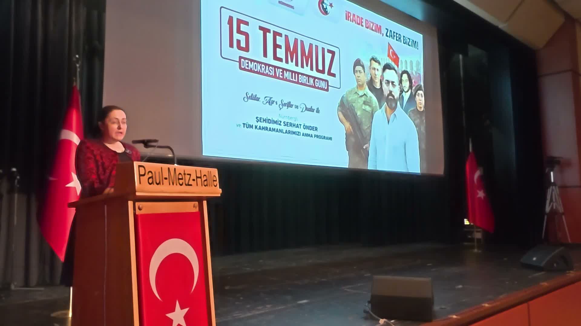 Almanya Nürnberg'de 15 Temmuz anması