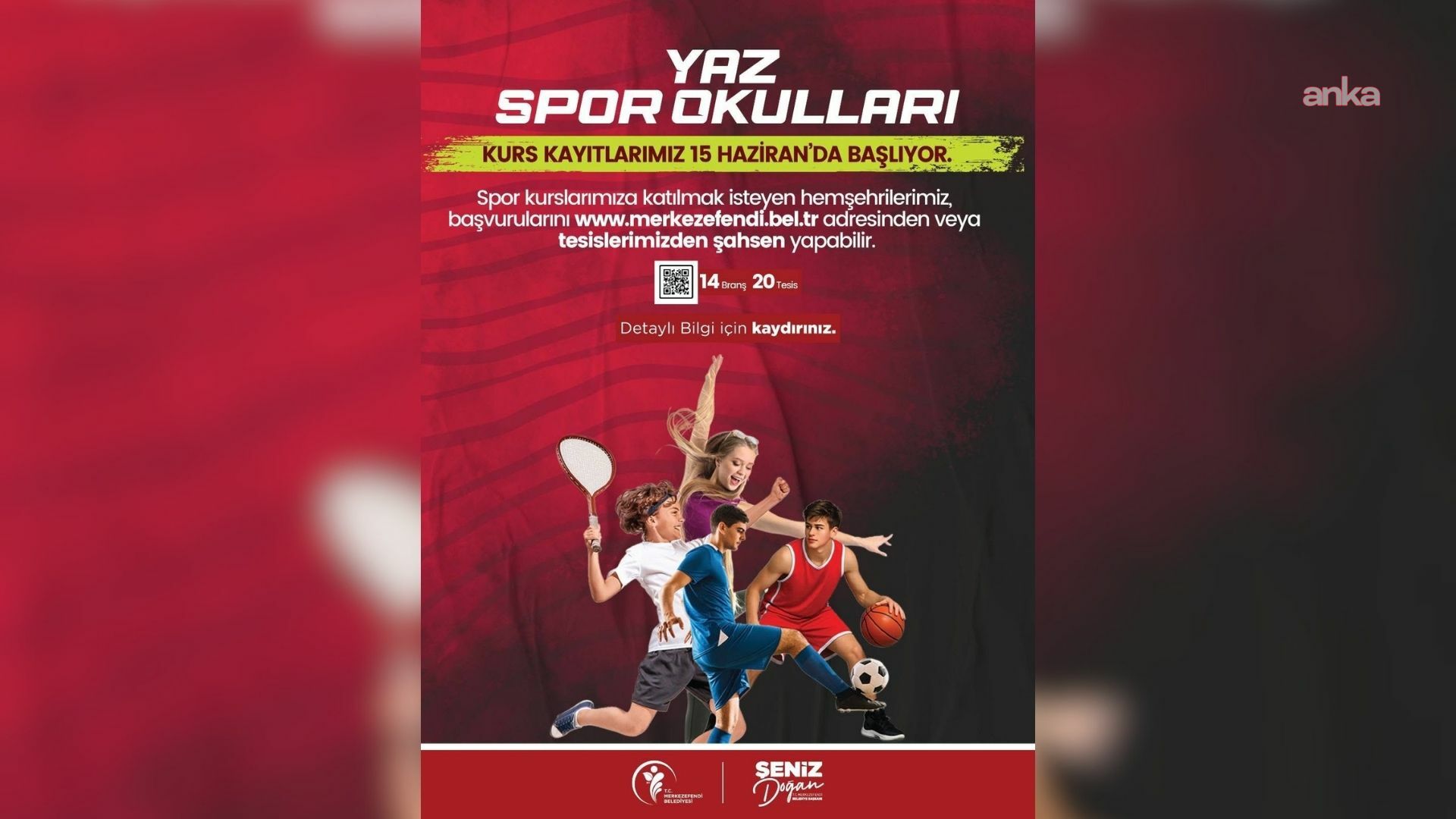 Merkezefendi’de Yaz Spor Okulları'na kayıtlar, 15 Haziran'da başlıyor