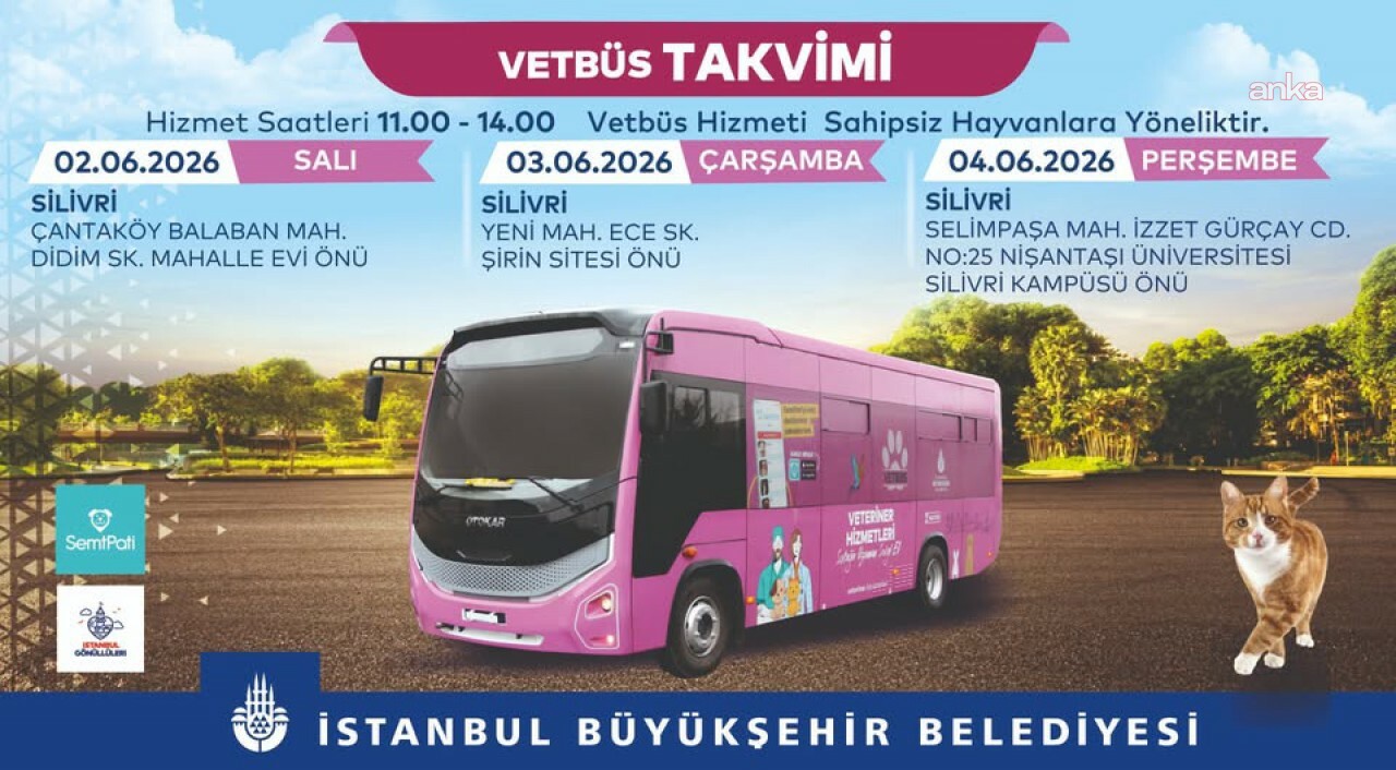 İBB VETBÜS, 3 gün boyunca Silivri’de hizmet verecek