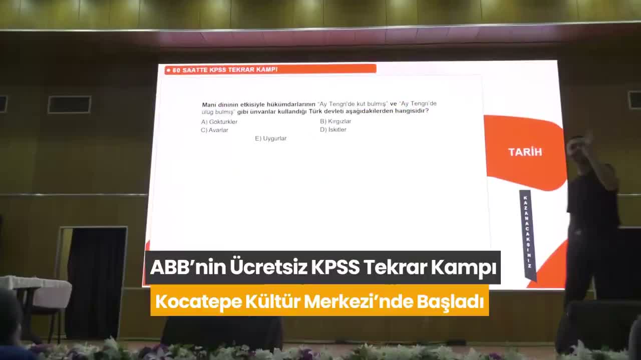 ABB’nin ücretsiz KPSS Genel Tekrar Kampı Kocatepe Kültür Merkezi’nde başladı