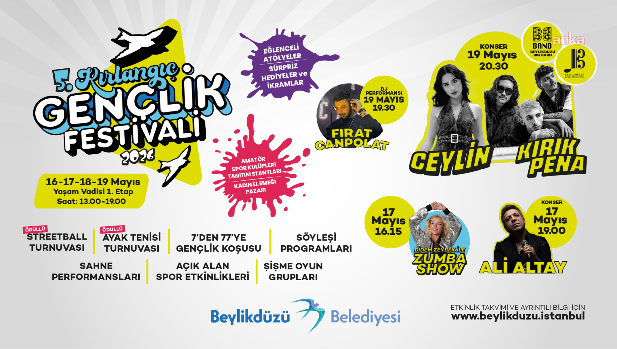 Beylikdüzü'nde 19 Mayıs coşkusu, 5. Kırlangıç Gençlik Festivali ile yaşanacak