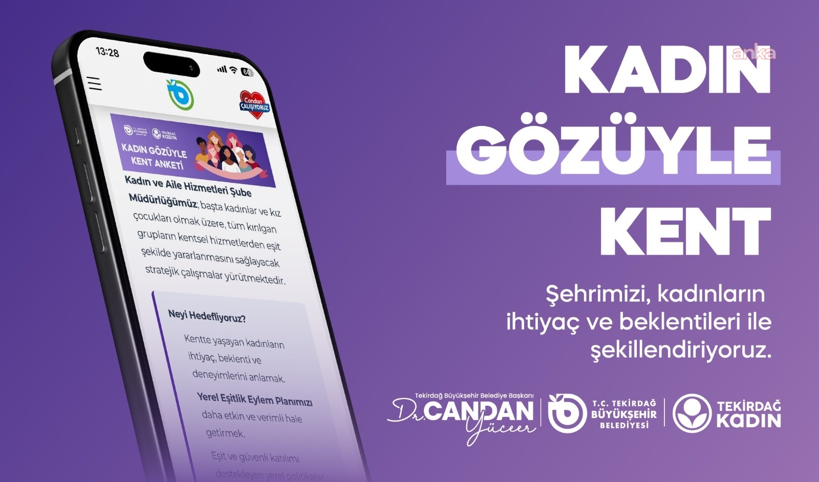 Tekirdağ Büyükşehir Belediyesi'nden "Kadın Gözüyle Kent Anketi"