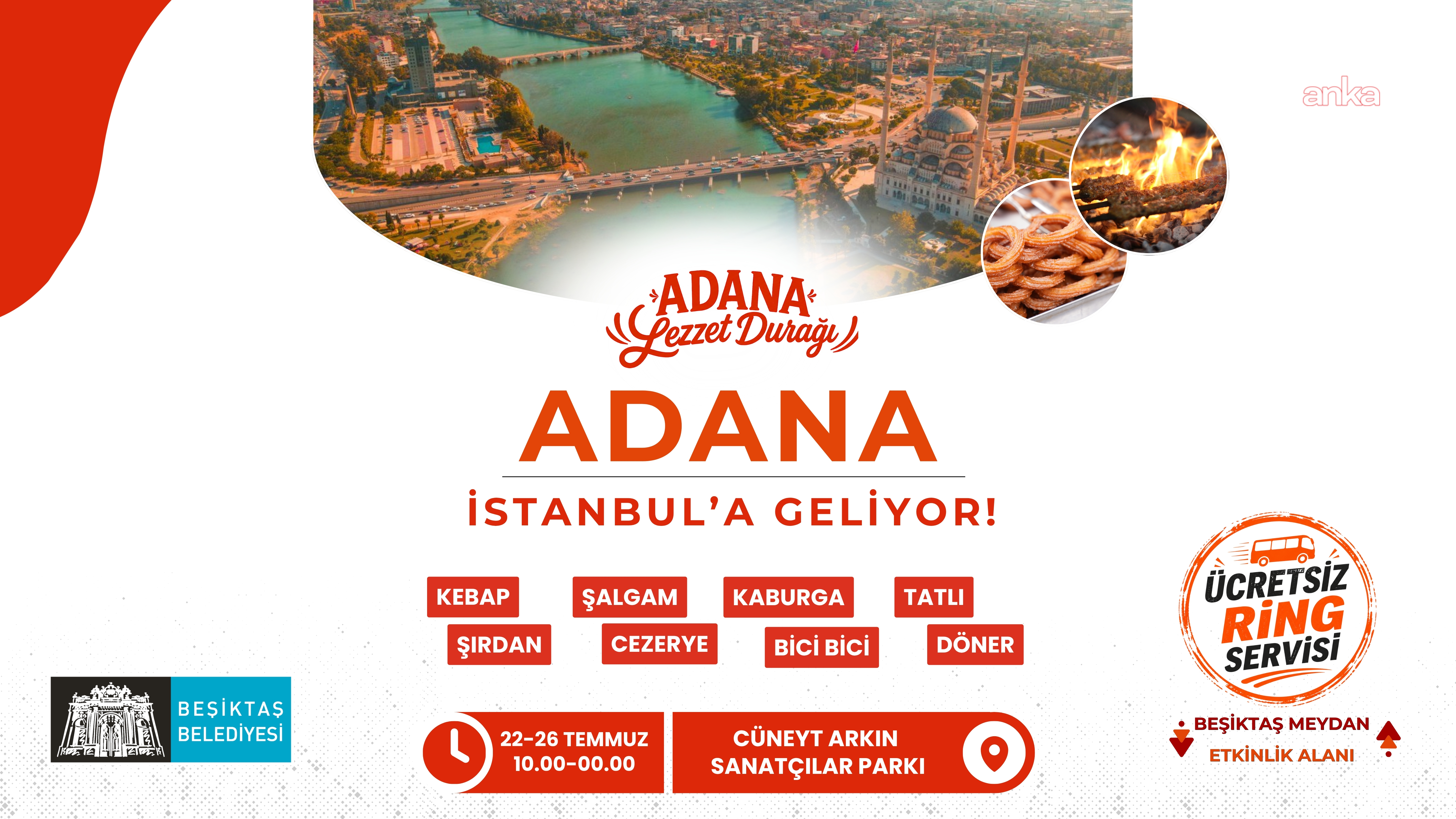 Beşiktaş’ta “Adana Lezzet Buluşmaları” başlıyor