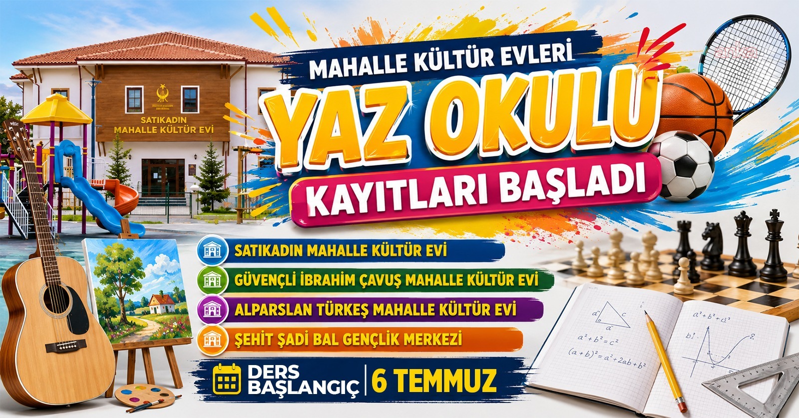 Kahramankazan Mahalle Kültür Evleri'nde "Yaz Okulu" heyecanı başlıyor