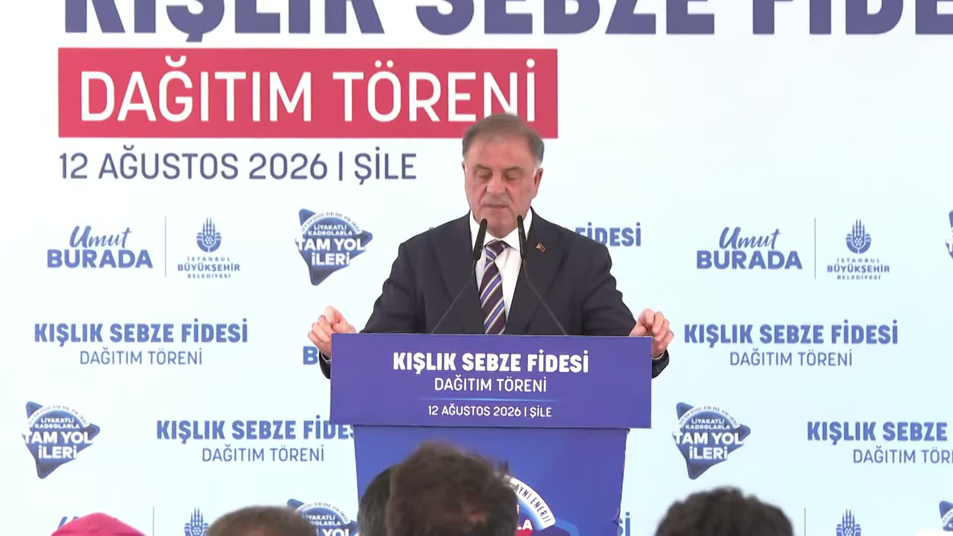 Şile'de "Kışlık Fide Dağıtımı"nda konuşan İBB Başkanvekili Nuri Aslan: “Sizlere destek olmayı bir vatan borcu biliyoruz”