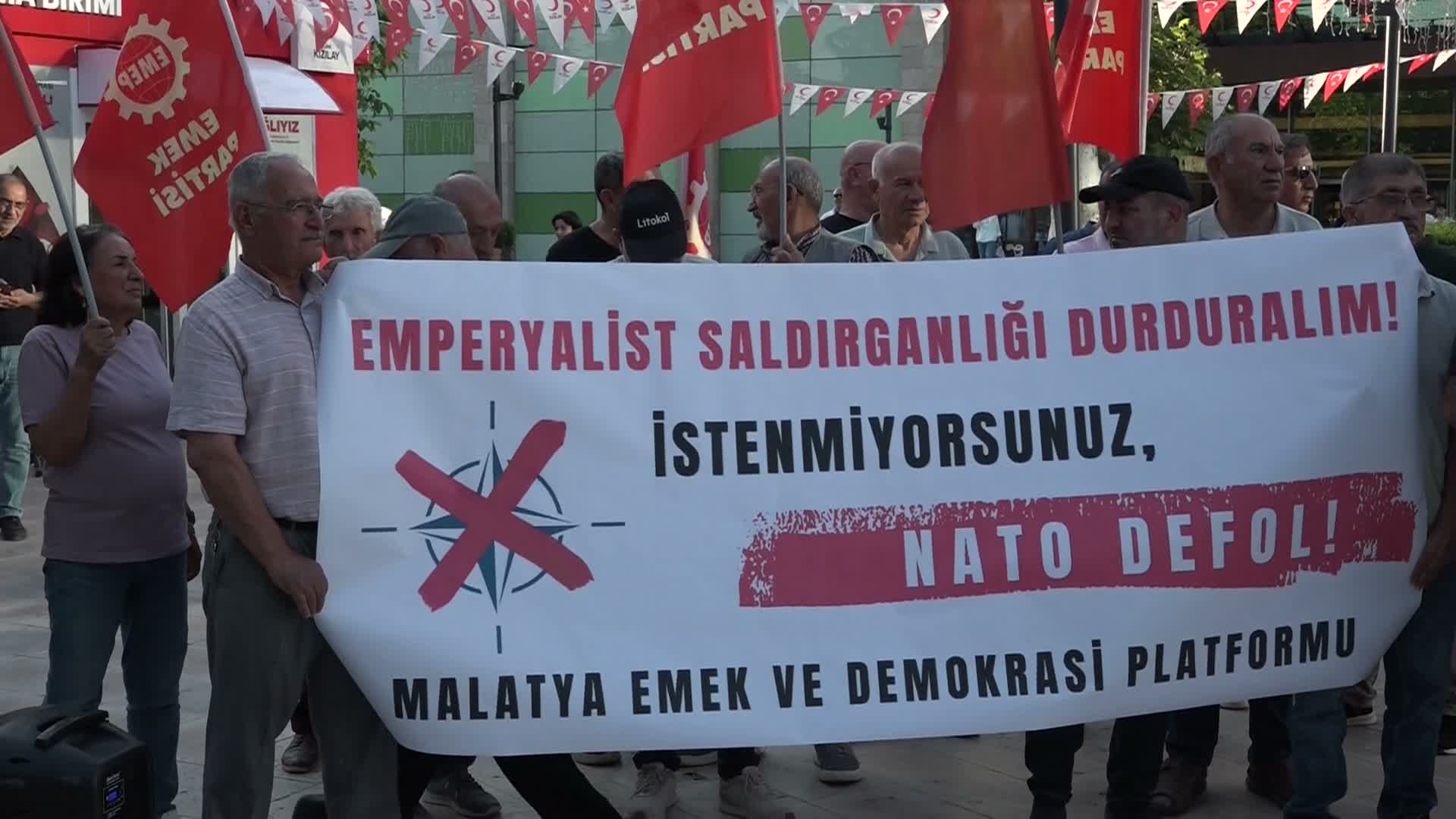 Malatya’da "NATO'ya hayır" eylemi: “Barışın ve halkların sesi yükseliyor”