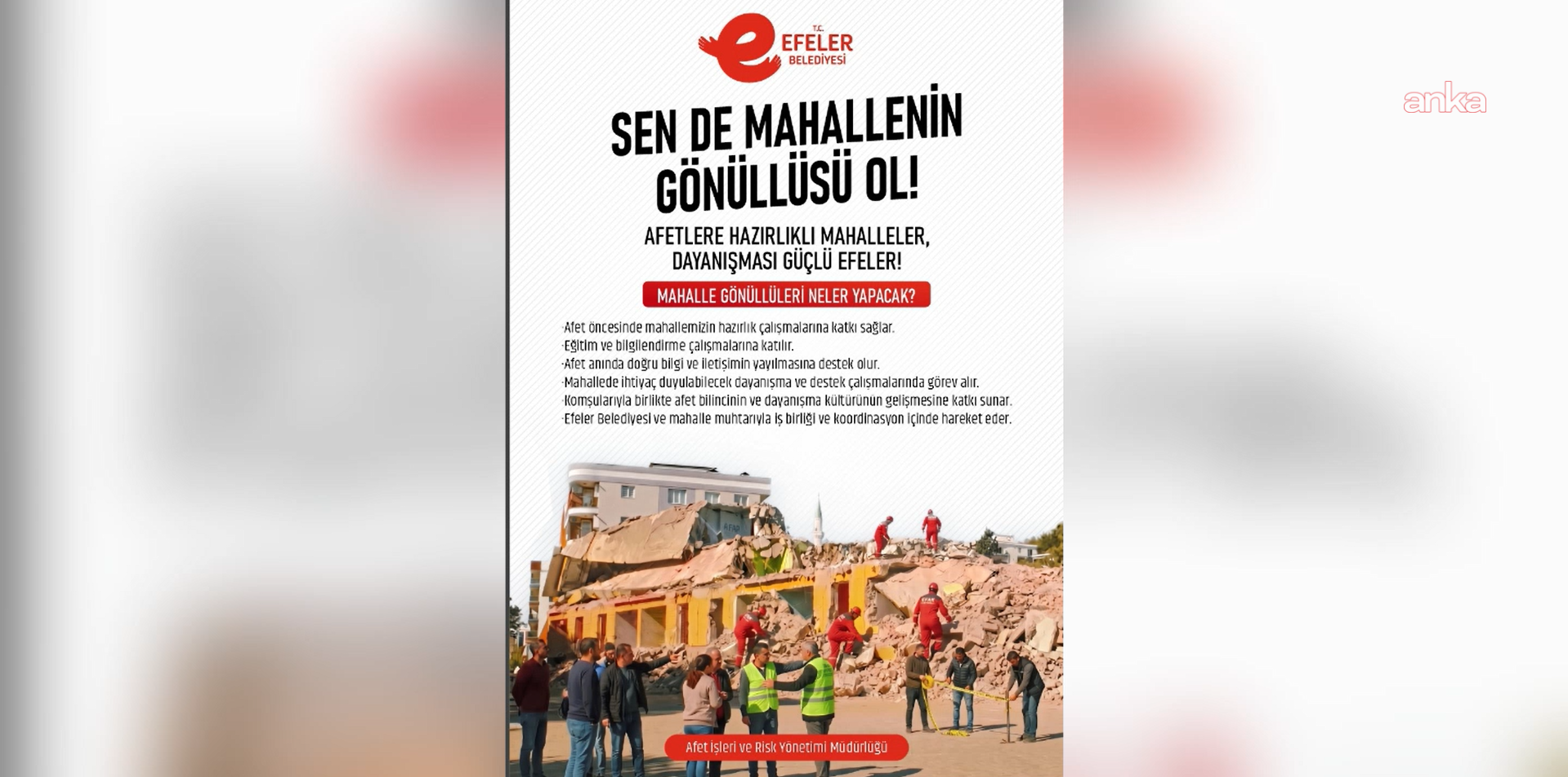Efeler’de "Mahalle Afet Gönüllülük Sistemi" hayata geçiyor