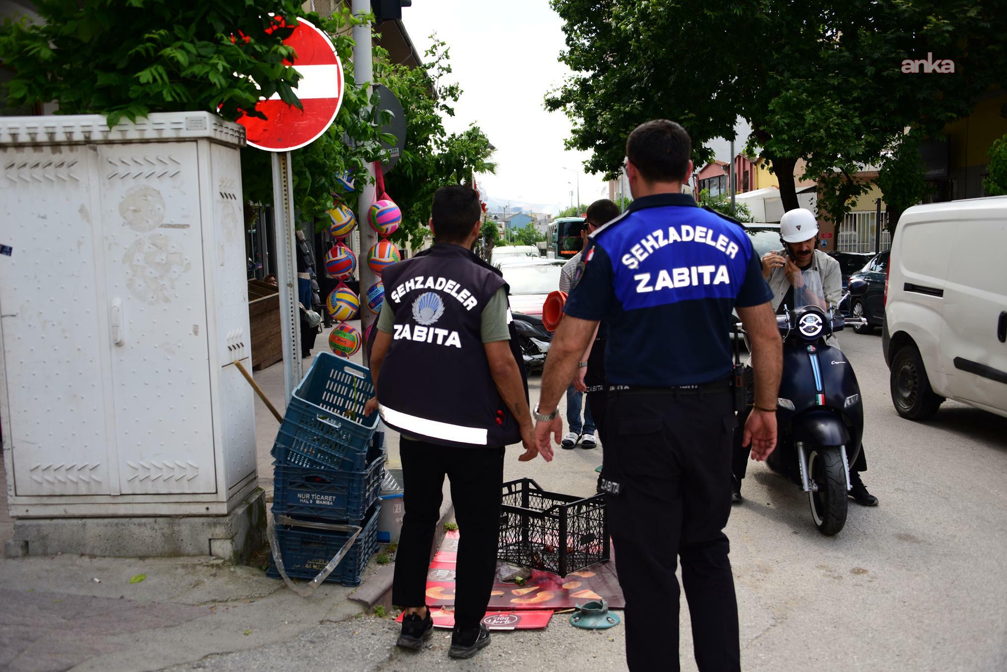 Şehzadeler Zabıtası'ndan yol ve kaldırım işgali denetimi