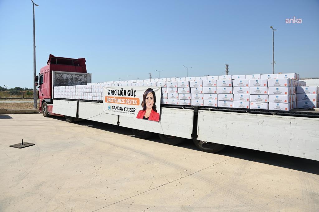 Tekirdağ Büyükşehir Belediyesi'nden 780 yetiştiriciye arı keki ve fondan şeker desteği