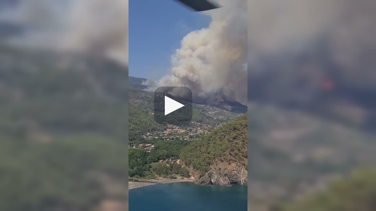 Fethiye Göcek'teki orman yangınına müdahale güçlendirildi
