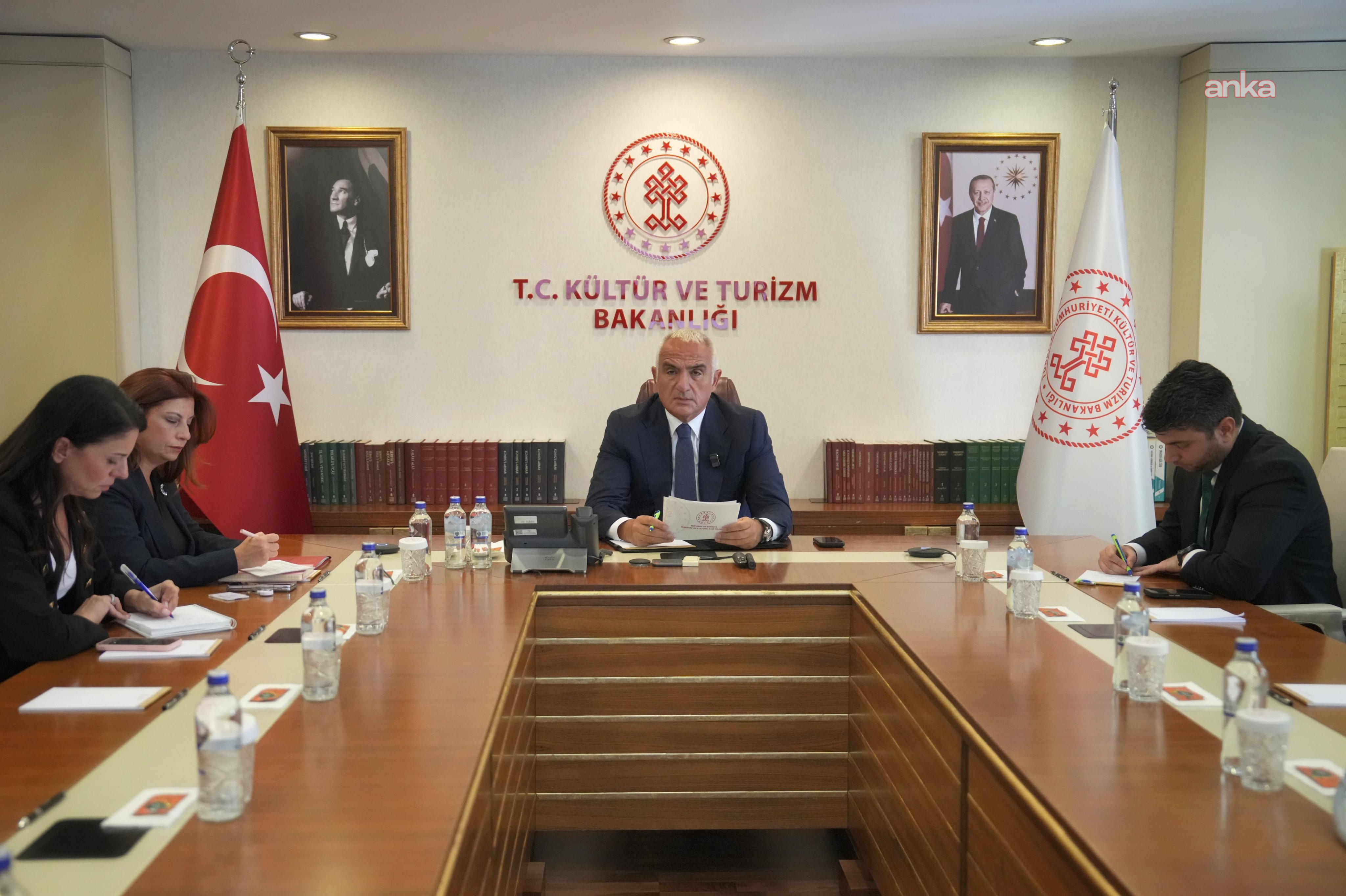 Kültür ve Turizm Bakanı Ersoy, Filistin Kültür Bakanı Hamdan ile görüştü
