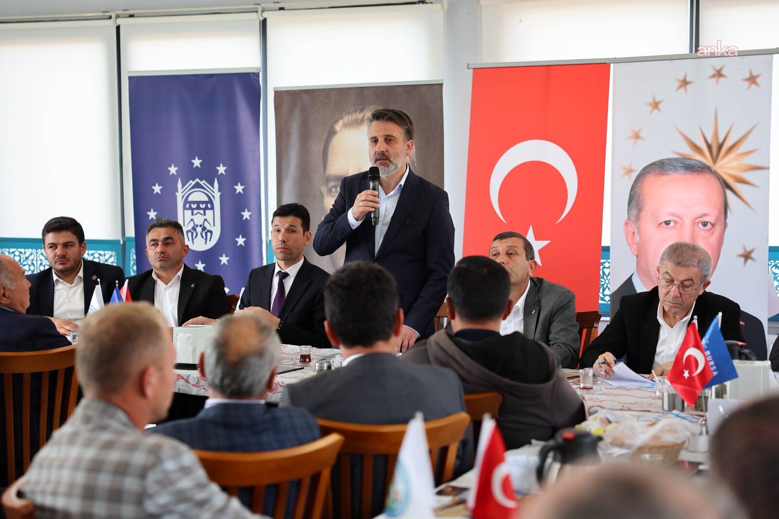 Bursa Büyükşehir Belediye Başkan Vekili Biba, Büyükorhan'da muhtarlarla buluştu