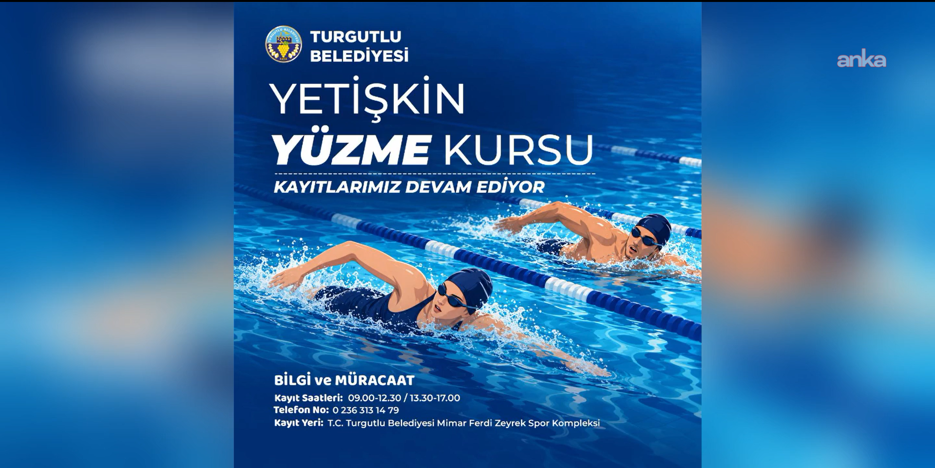 Turgutlu Belediyesi'nin yetişkin yüzme kurslarına kayıtlar devam ediyor