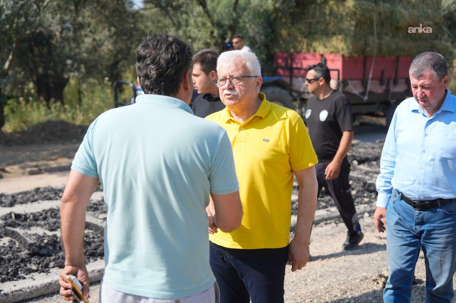 Burhaniye Belediye Başkanı Deveciler, Pelitköy'deki asfalt çalışmalarını inceledi