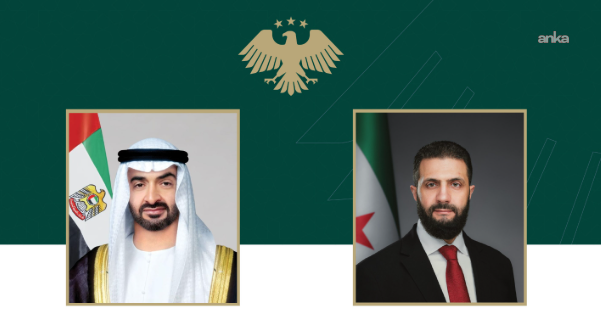 Ahmed Şara, BAE Devlet Başkanı Muhammed bin Zayid ile telefonda görüştü