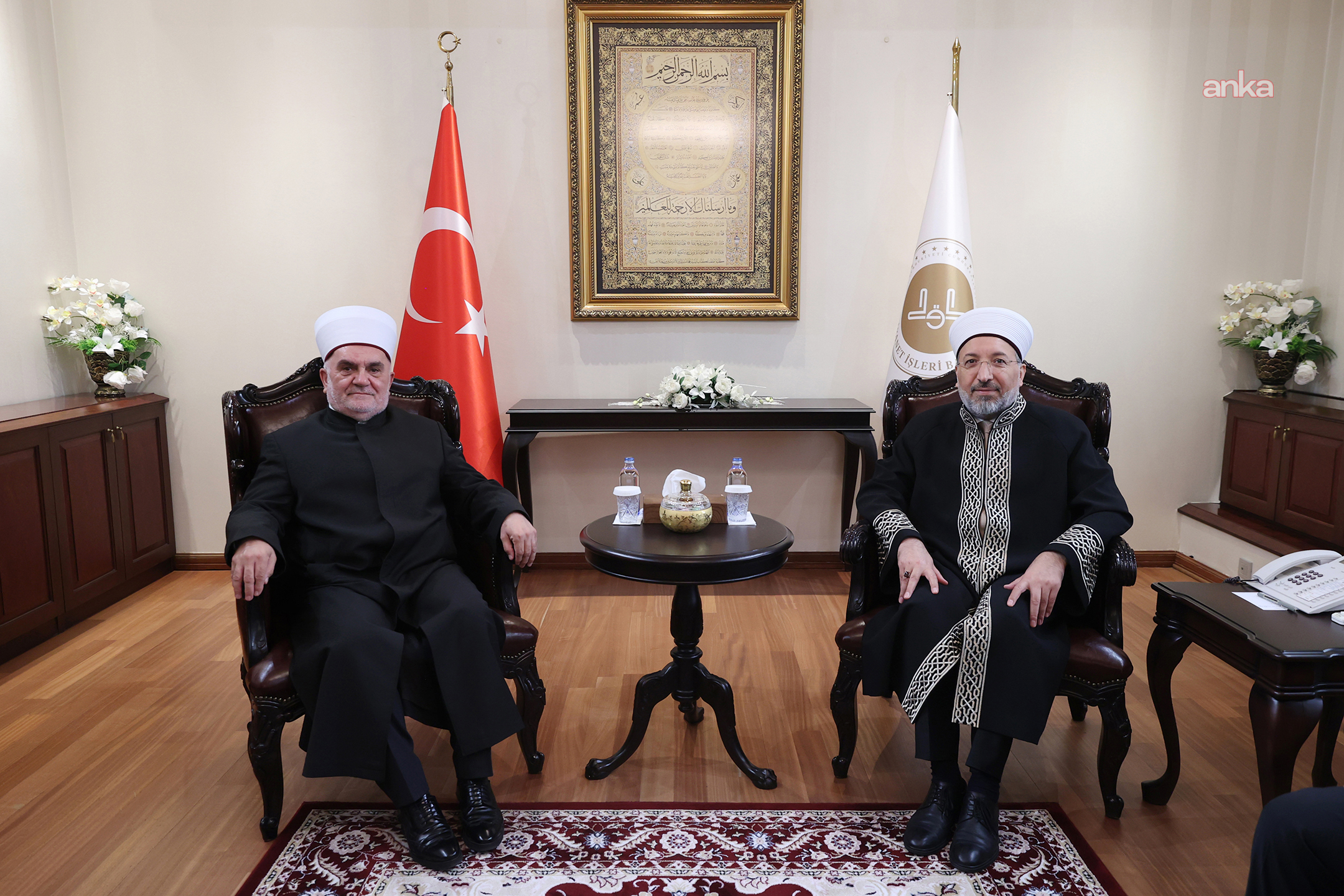 Diyanet İşleri Başkanı Arpaguş, Sırbistan İslam Birliği Başkanı ile görüştü