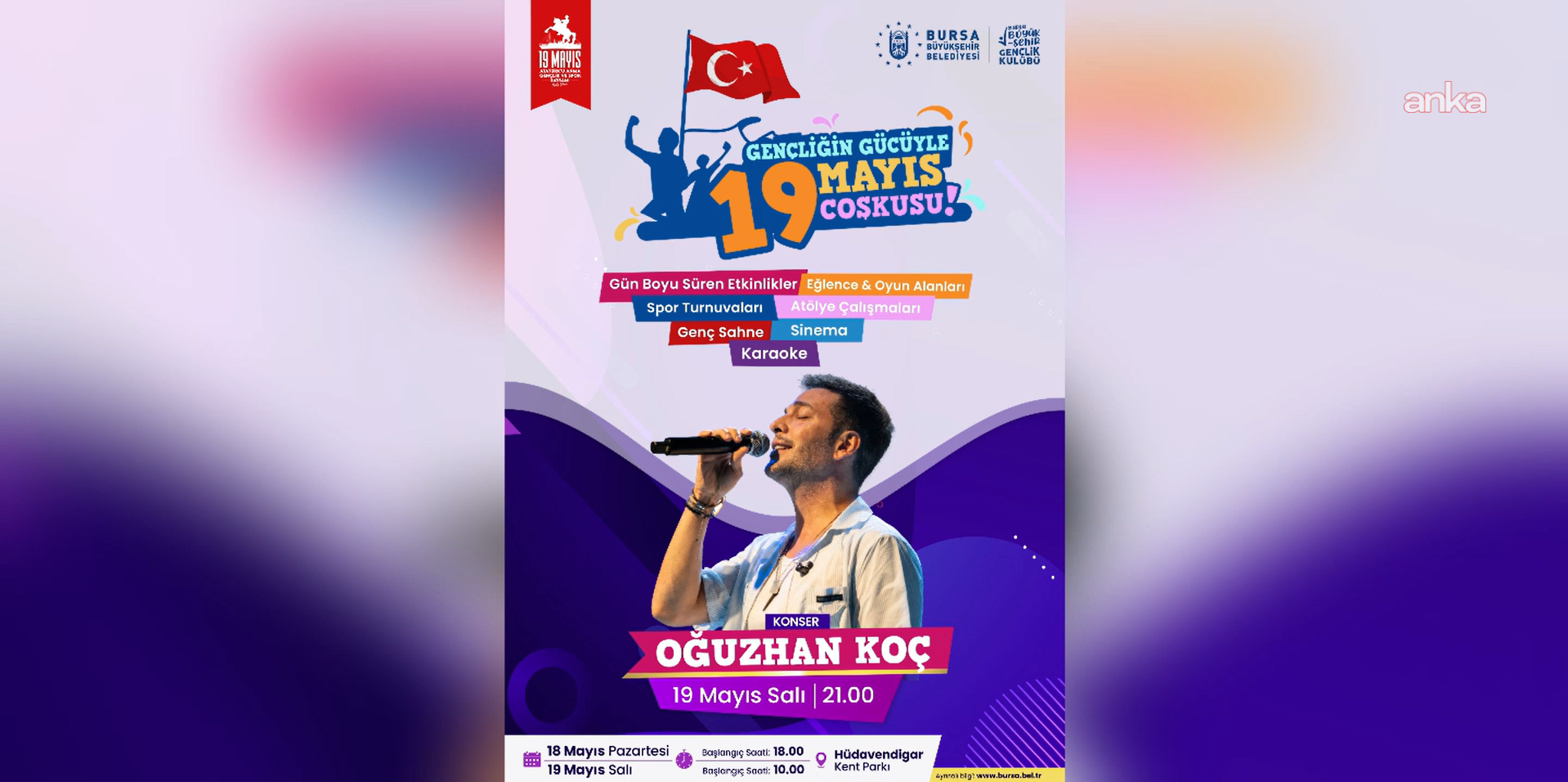 19 Mayıs Bursa'da coşkuyla kutlanacak