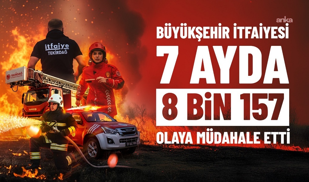 Tekirdağ İtfaiyesi 7 ayda 8 bin 157 olaya müdahale etti