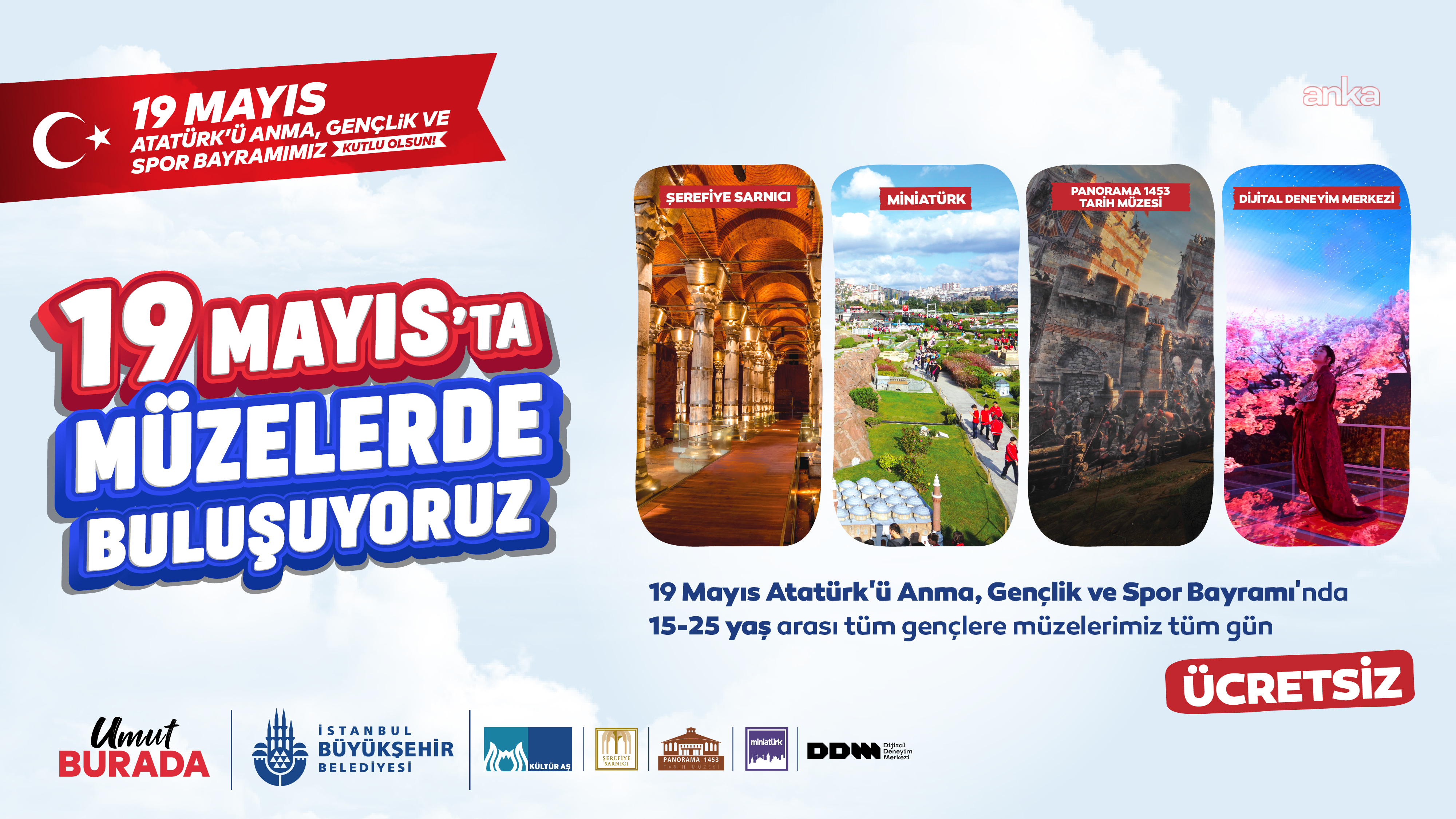 İBB Kültür AŞ, 19 Mayıs’ı ücretsiz müze ziyareti ve şehre yayılan etkinliklerle kutlayacak