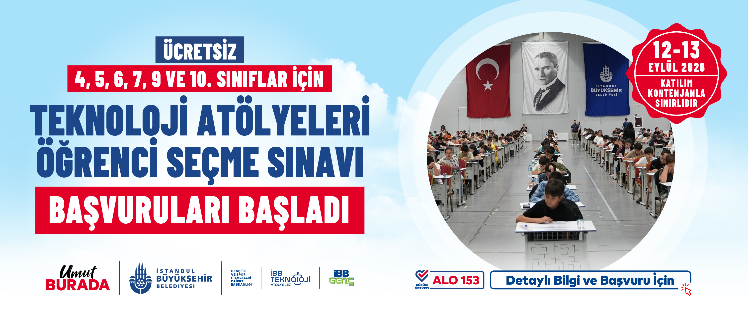 İBB Teknoloji Atölyeleri'nin öğrenci seçme sınavı başvuruları başladı