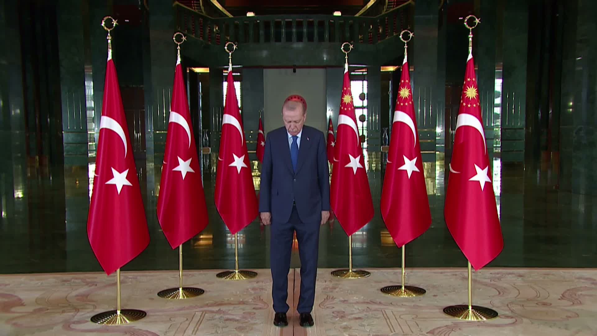 Cumhurbaşkanı Erdoğan, 30 Ağustos Zafer Bayramı tebriklerini kabul etti