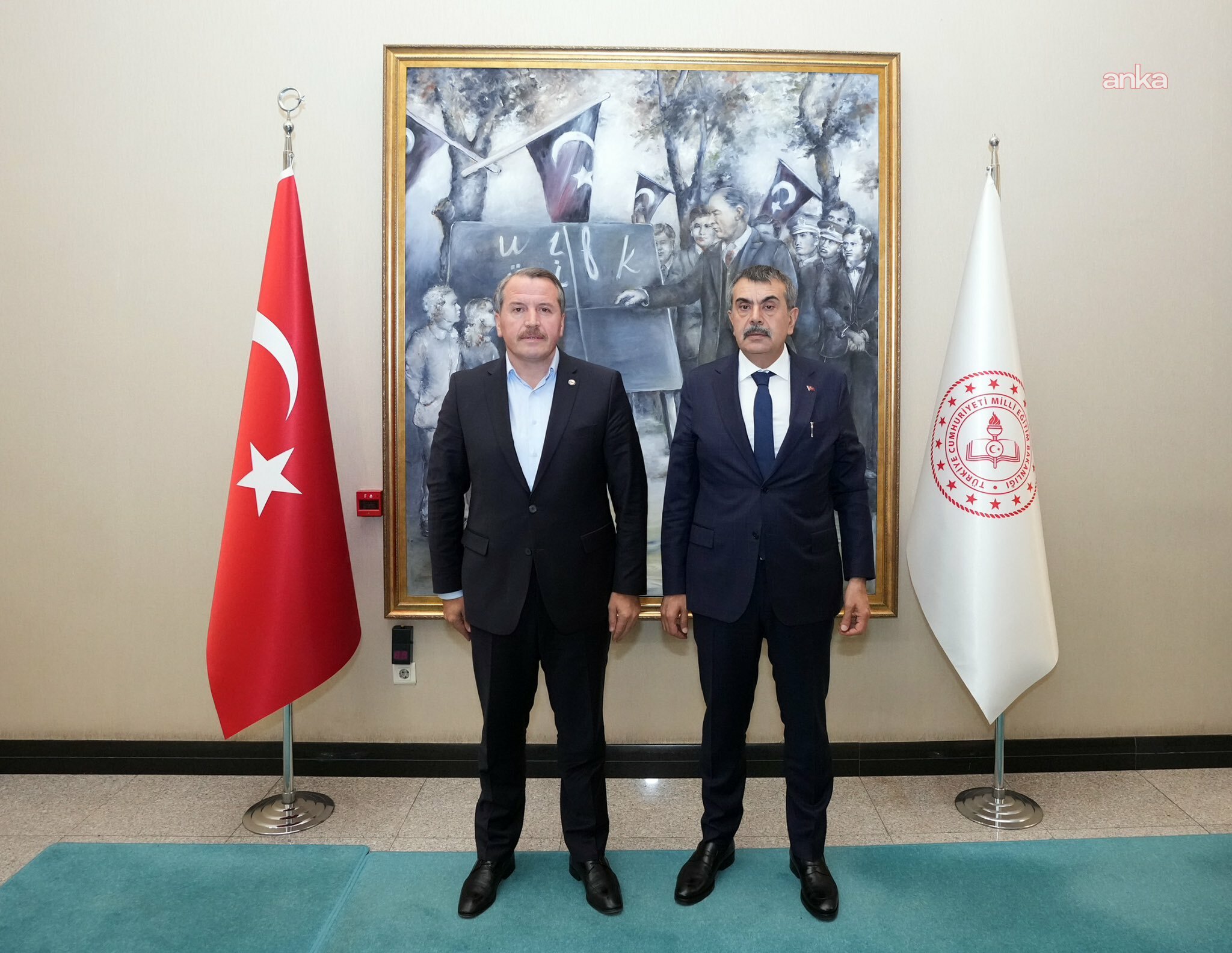 Eğitim-Bir-Sen Genel Başkanı Yalçın, Milli Eğitim Bakanı Tekin ile görüştü