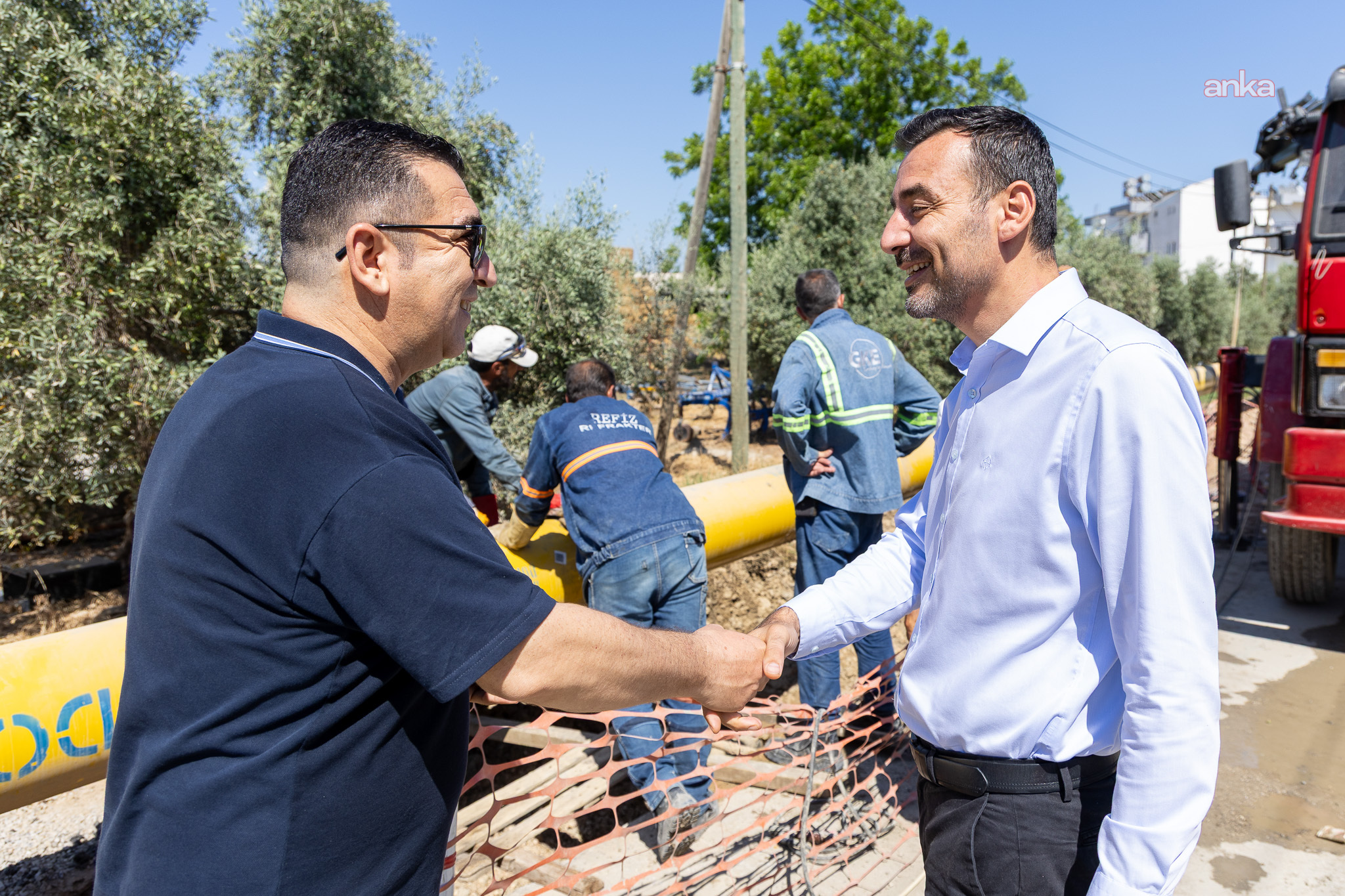 Manavgat Belediyesi Başkan Vekili Çiçek, doğal gaz çalışmalarını yerinde inceledi