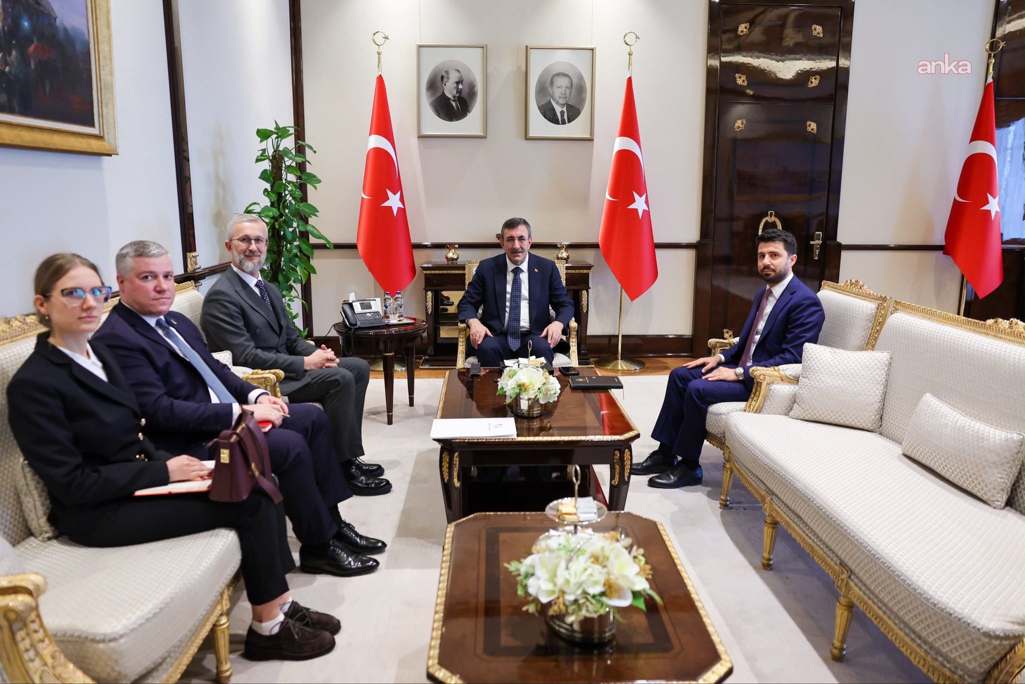 Cevdet Yılmaz, Ukrayna'nın Ankara Büyükelçisi Neriman Celal'i kabul etti