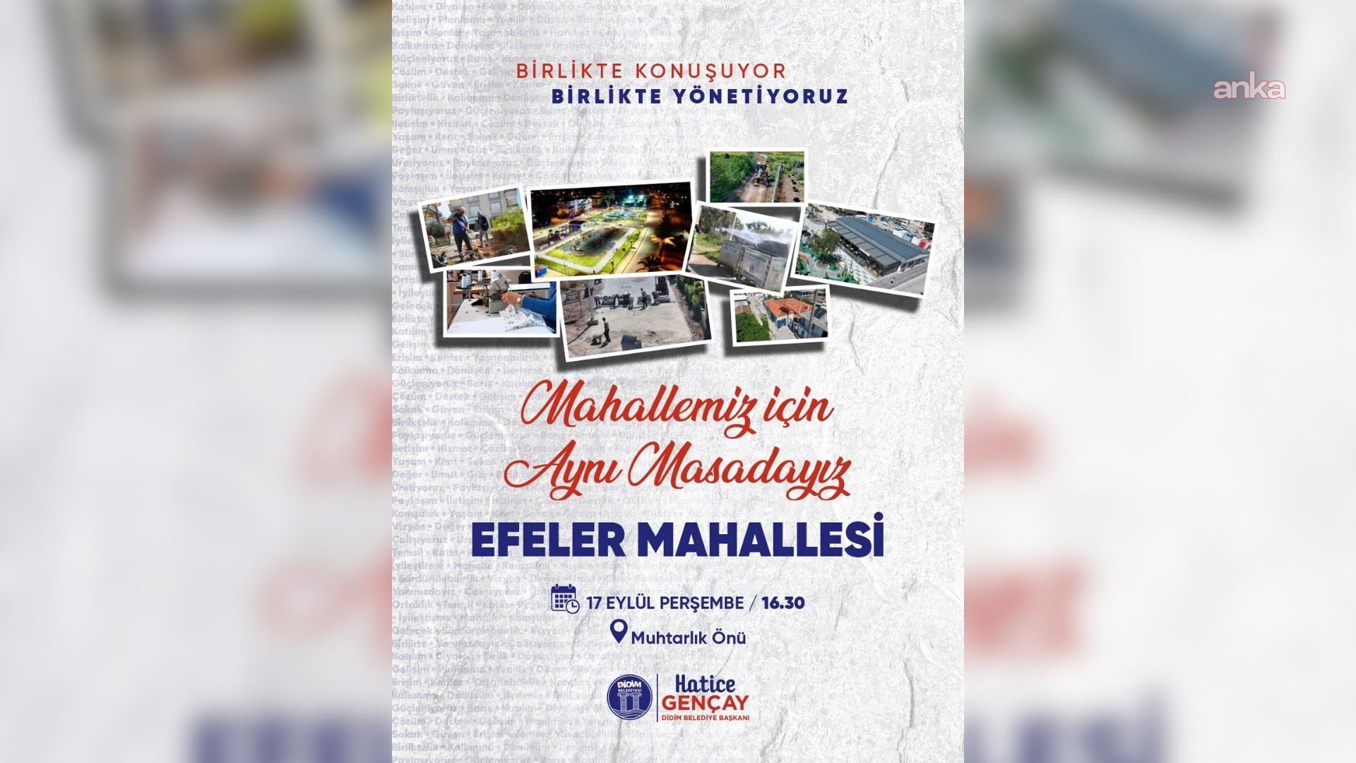 Didim Belediyesi'nin "Mahallemiz İçin Aynı Masadayız" buluşmaları yarın başlıyor