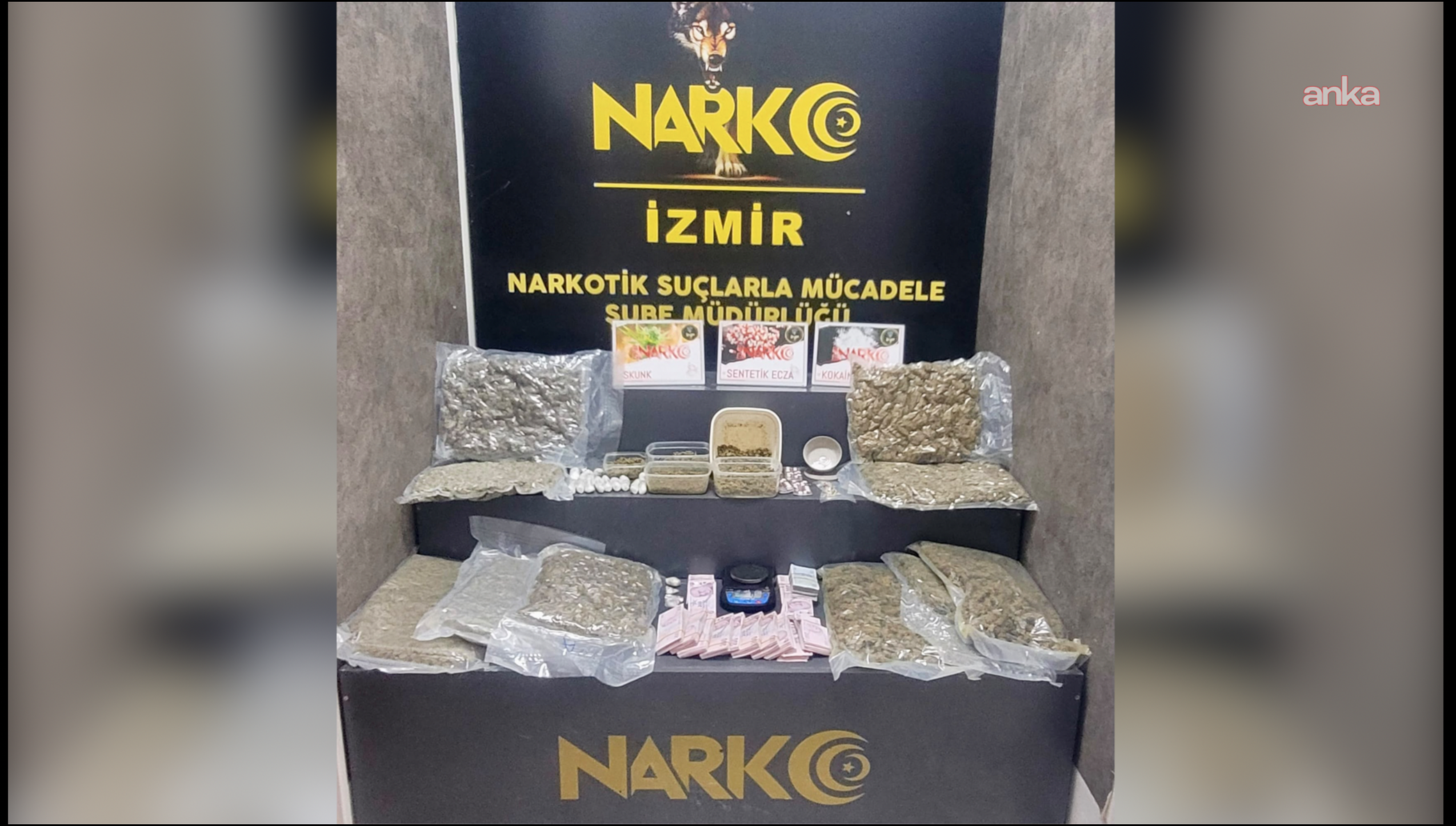 İzmir’de,  11 kilo 568 gram esrar-skank, 54 gram kokain ele geçirildi