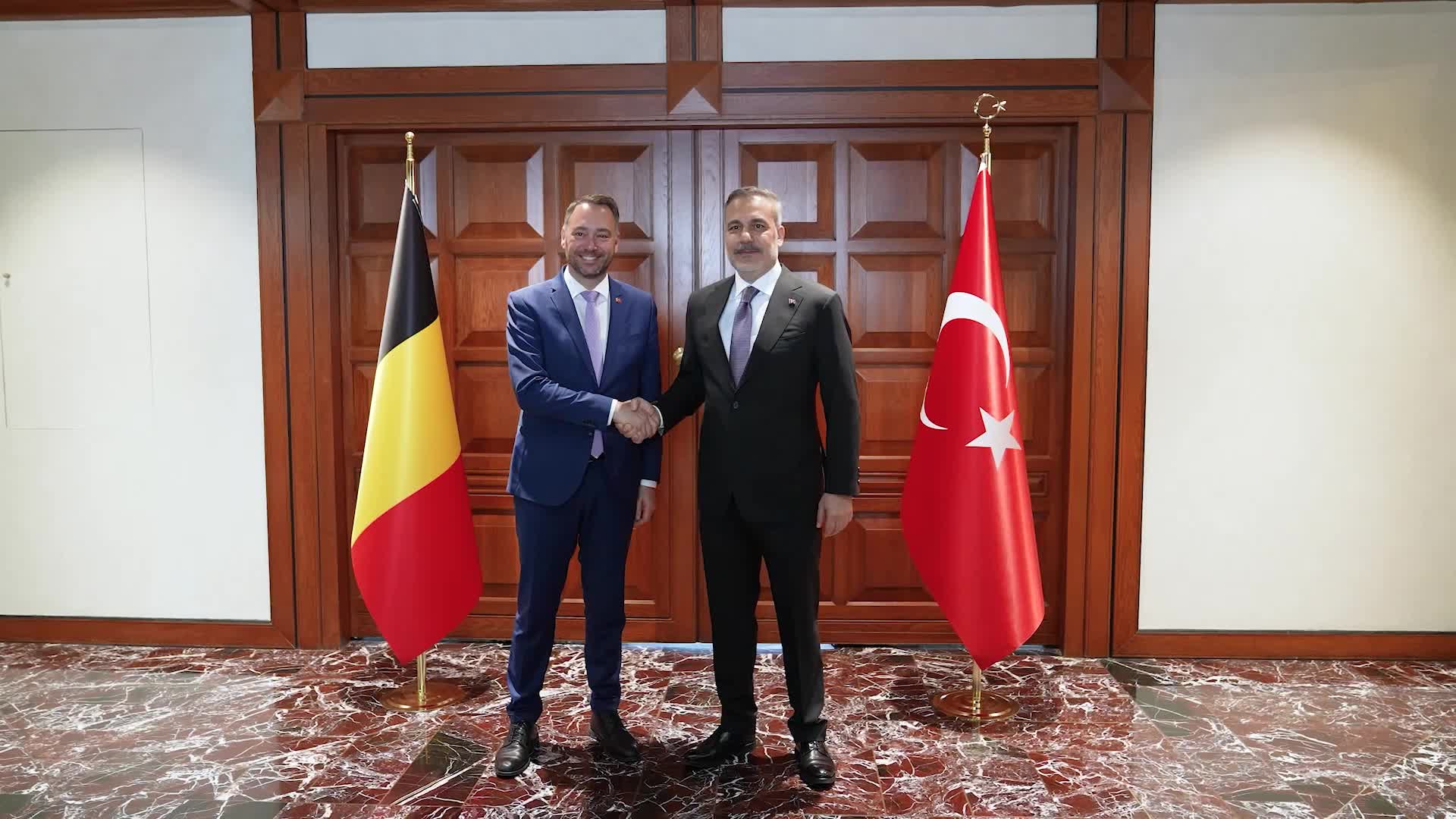 Bakan Fidan, Belçikalı mevkidaşıyla bir araya geldi