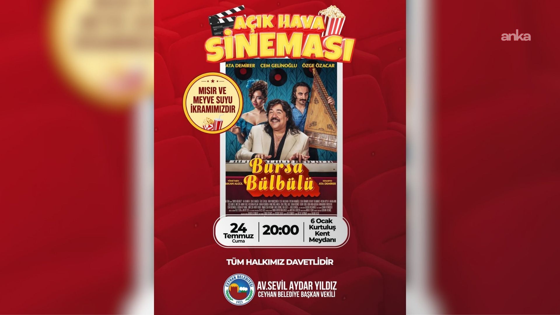 Ceyhan'da "Açık Hava Sineması Günleri" başlıyor