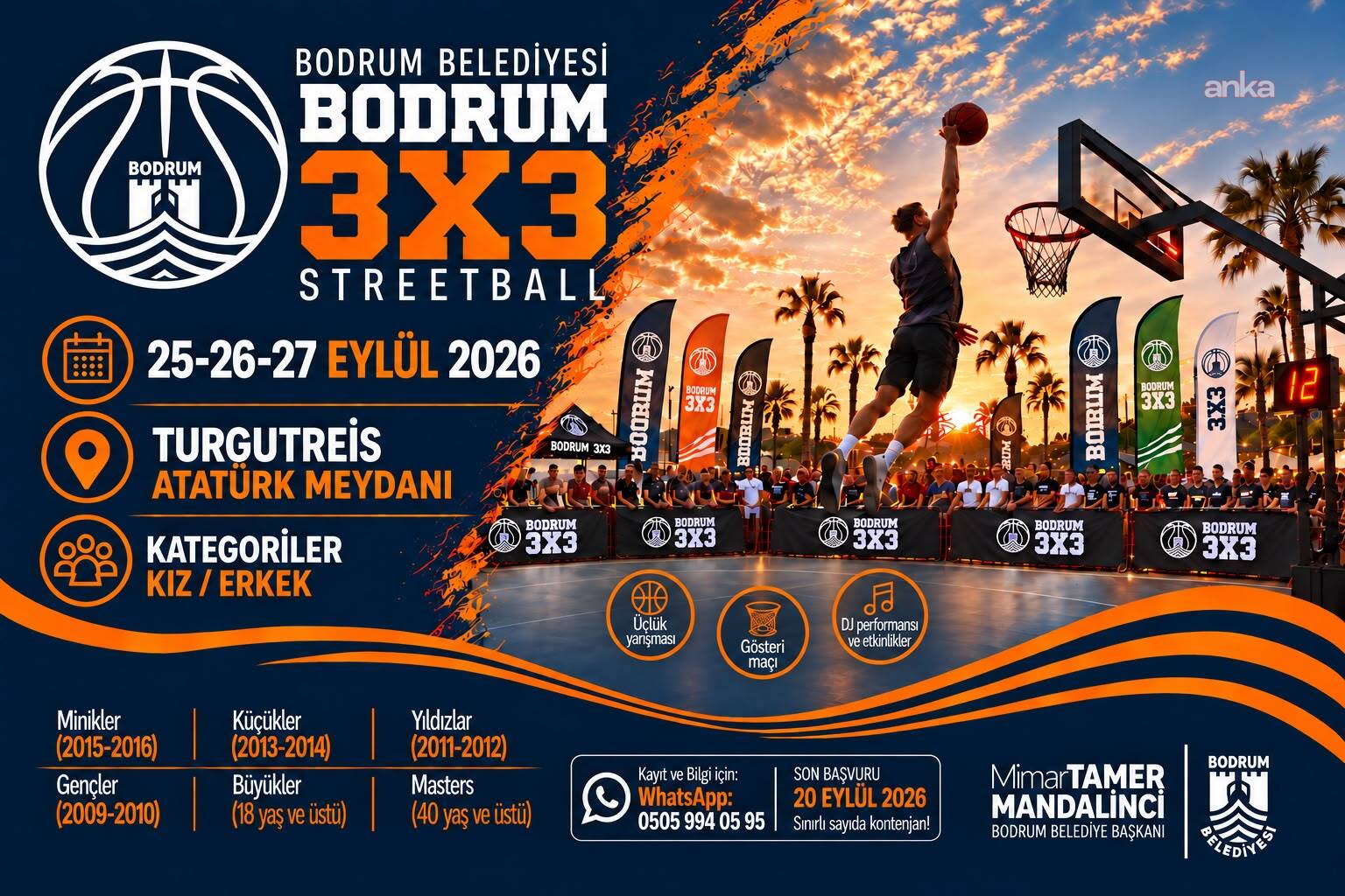 "Bodrum 3X3 Streetball" heyecanı Turgutreis’te yaşanacak