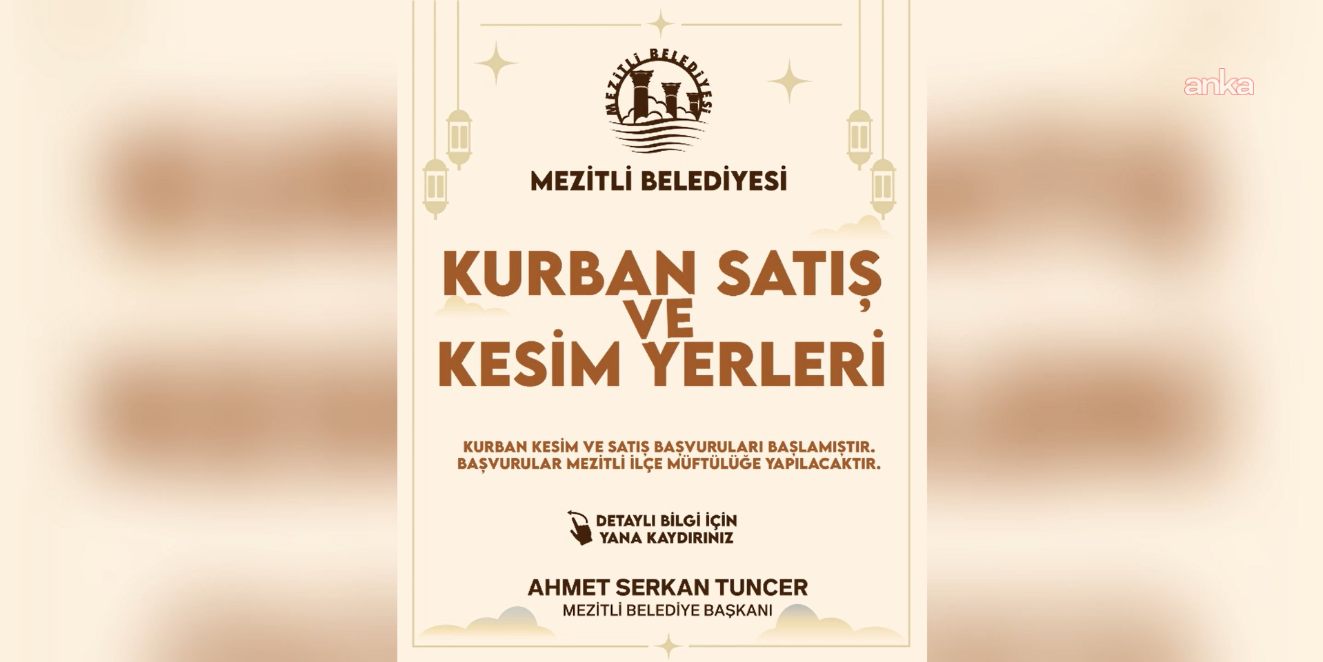Mezitli Belediyesi’nden Kurban Bayramı düzenlemesi