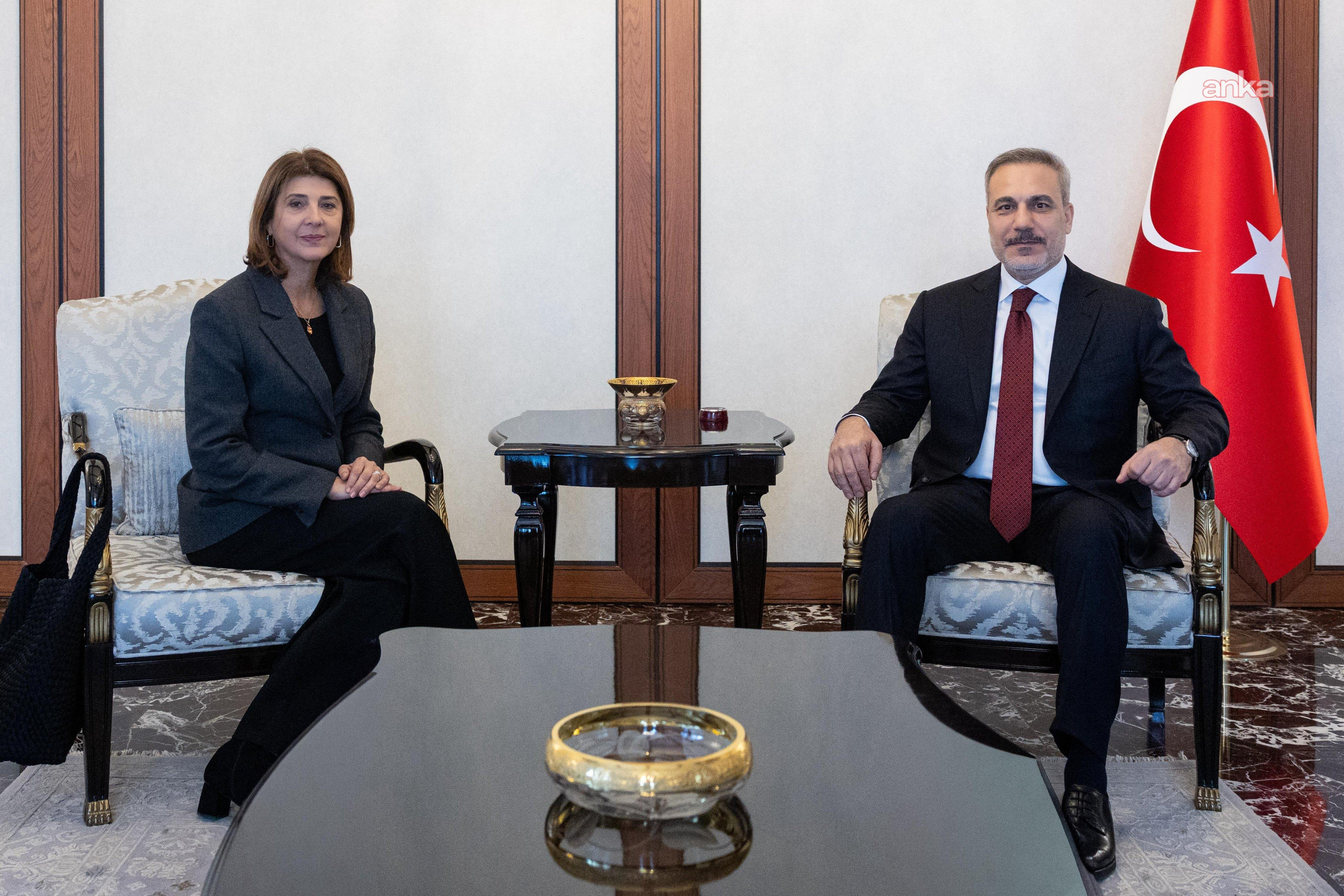 Dışişleri Bakanı Fidan, BM Genel Sekreteri'nin Kıbrıs Özel Temsilcisi Holguin Cuellar'ı kabul etti