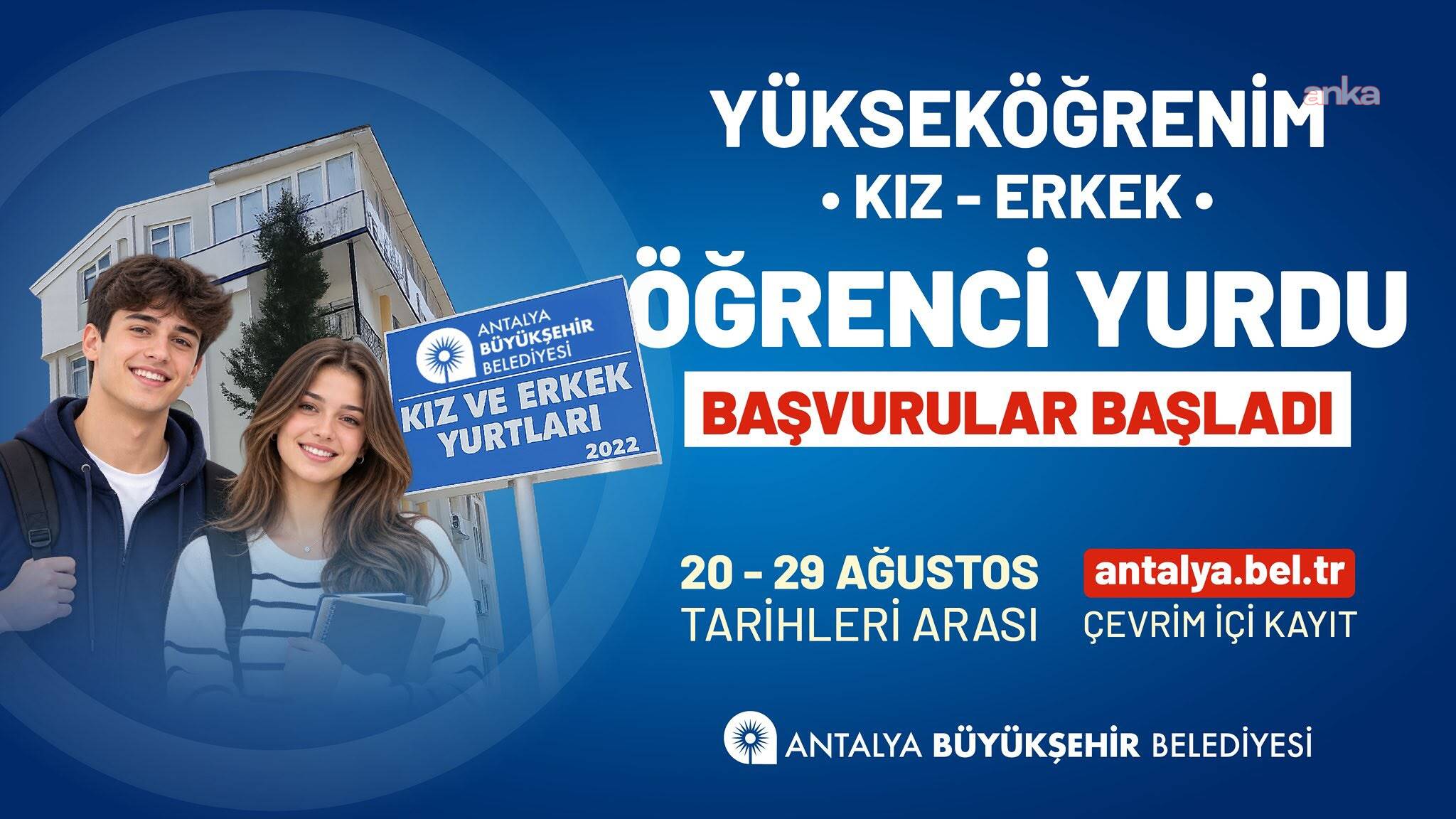 Antalya Büyükşehir Belediyesi, bu yıl da 5 öğrenci yurdu ile hizmet verecek