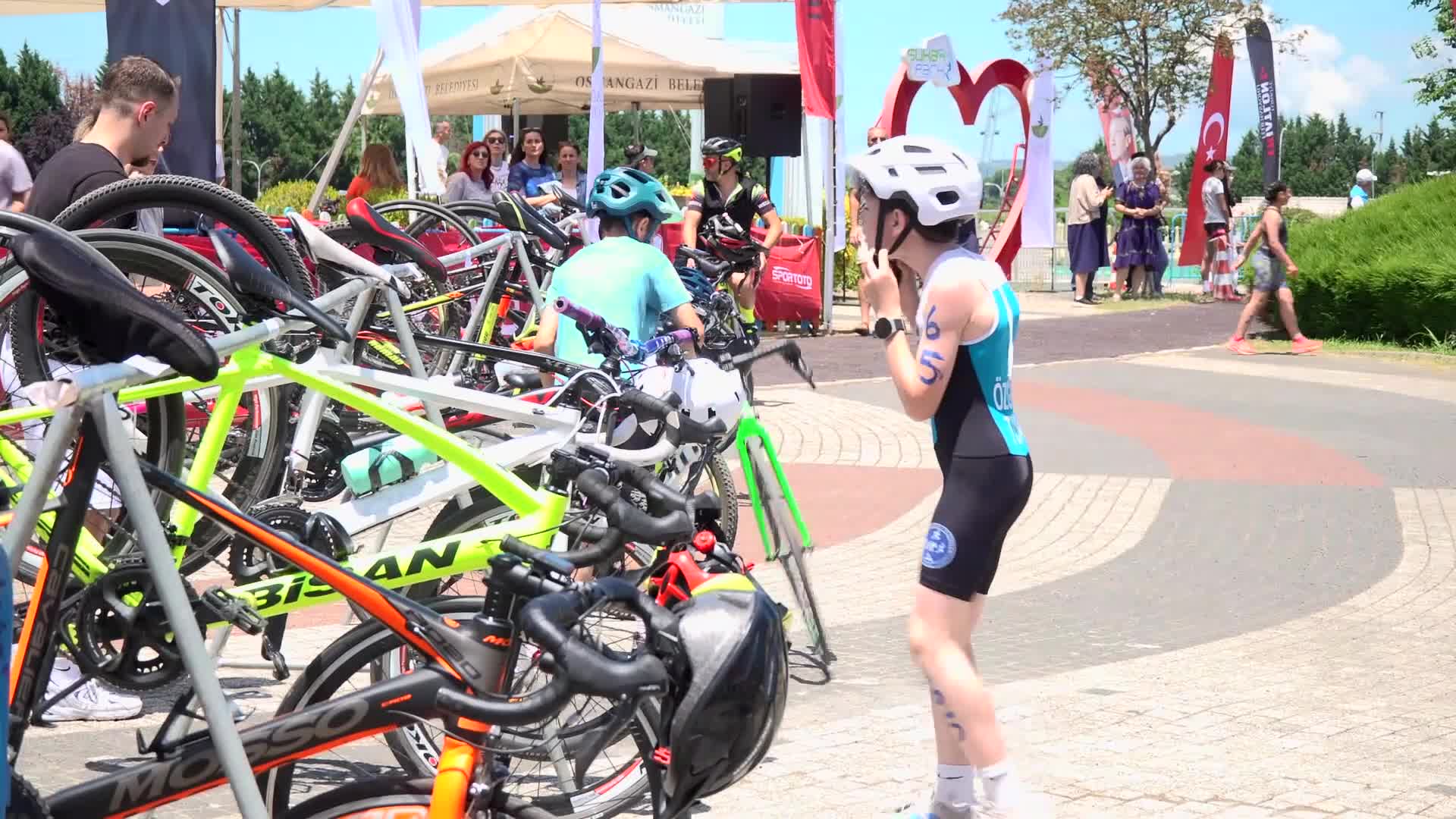 Osmangazi Belediyesi’nin ev sahipliğinde duatlon heyecanı
