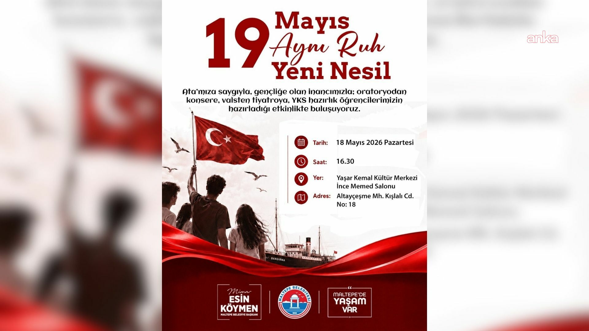 Maltepe’de 19 Mayıs coşkuyla kutlanacak