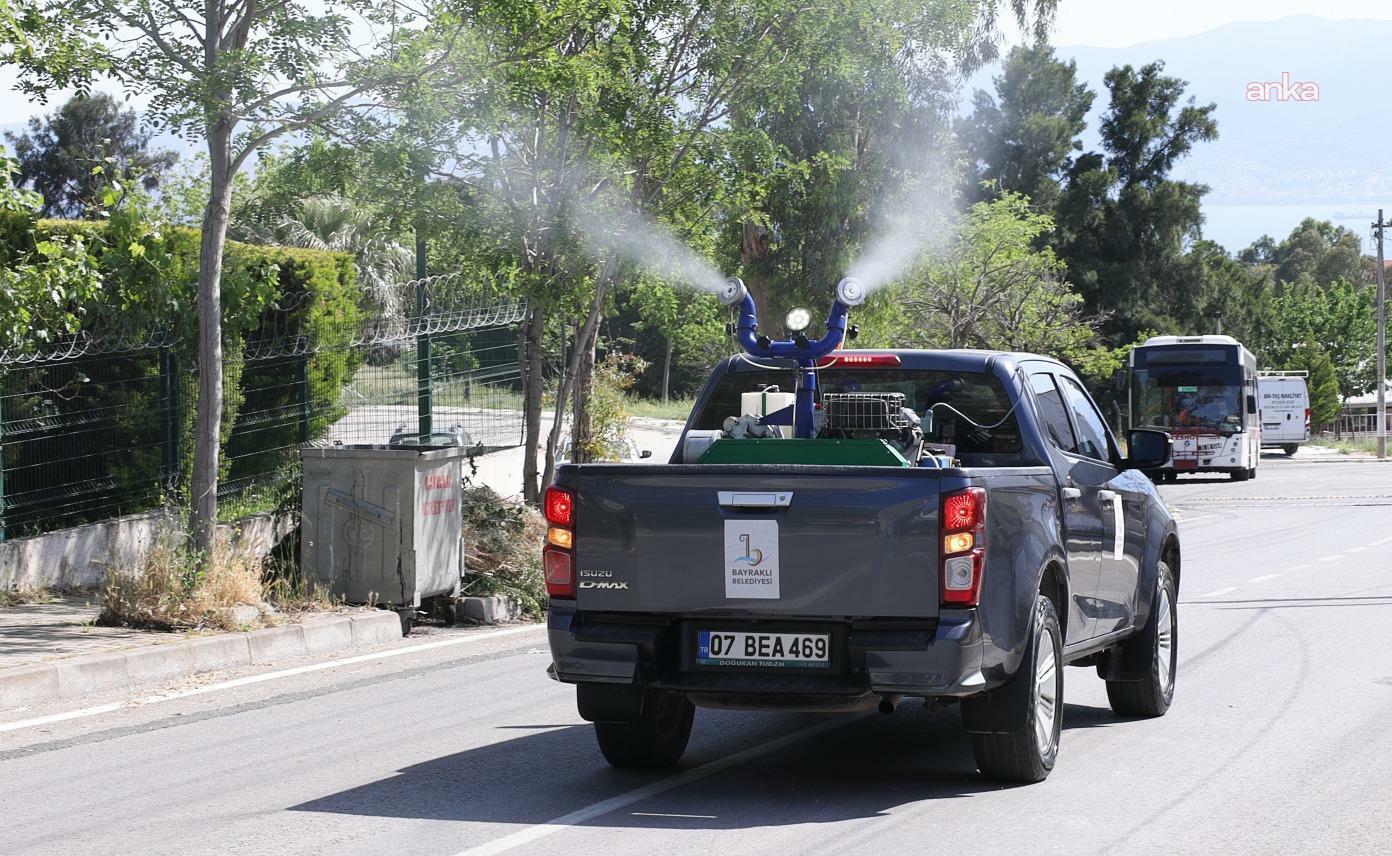 Bayraklı Belediyesi'nden 25 mahallede ilaçlama çalışması