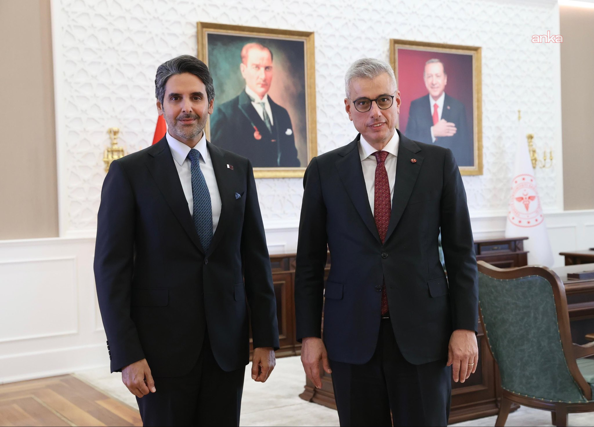 Bakan Memişoğlu, Katar'ın Ankara Büyükelçisi  Al-Henzab ile görüştü