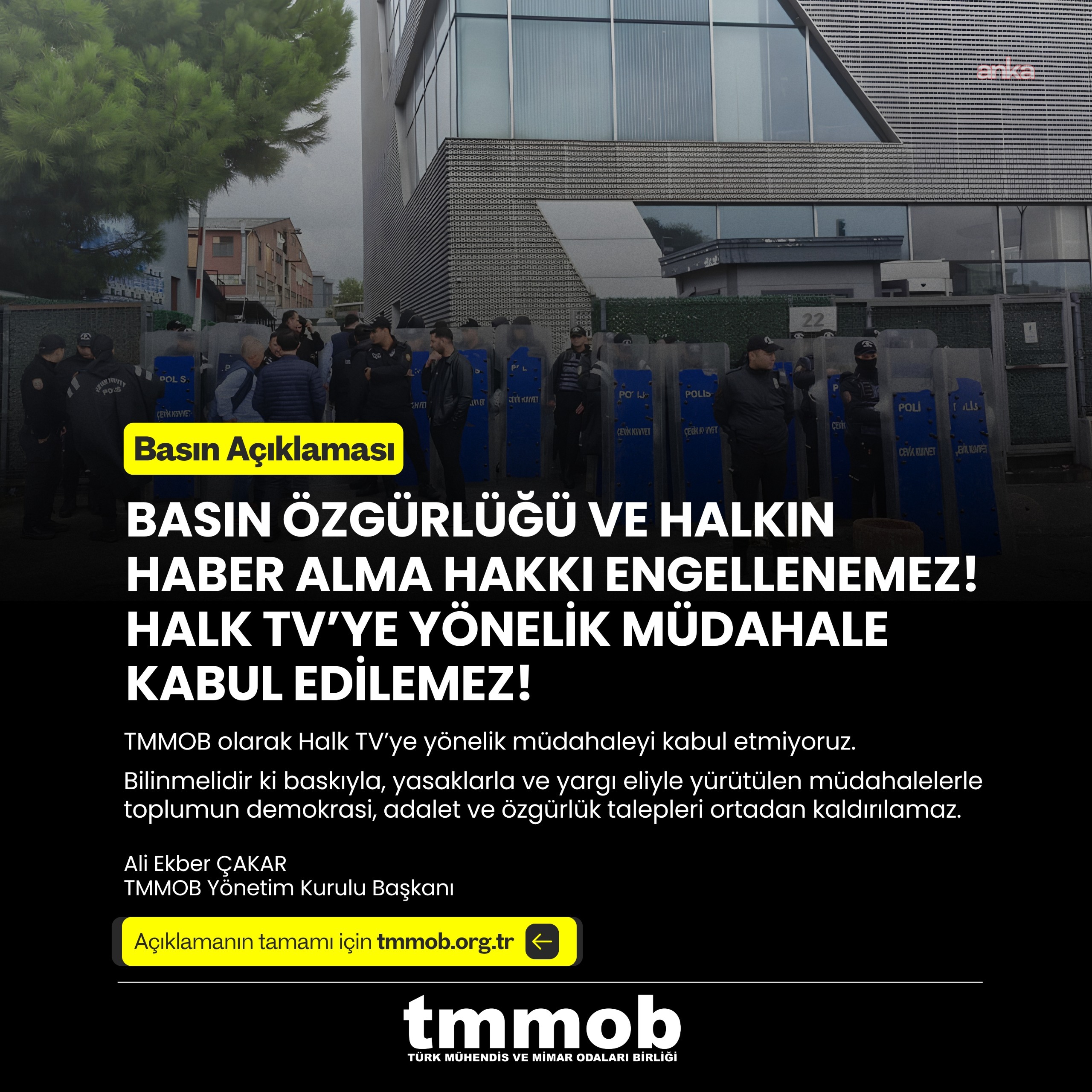 Halk TV'ye kayyım atandı... TMMOB Yönetim Kurulu Başkanı Çakar: "Halkın haber alma hakkını hedef alıyor"